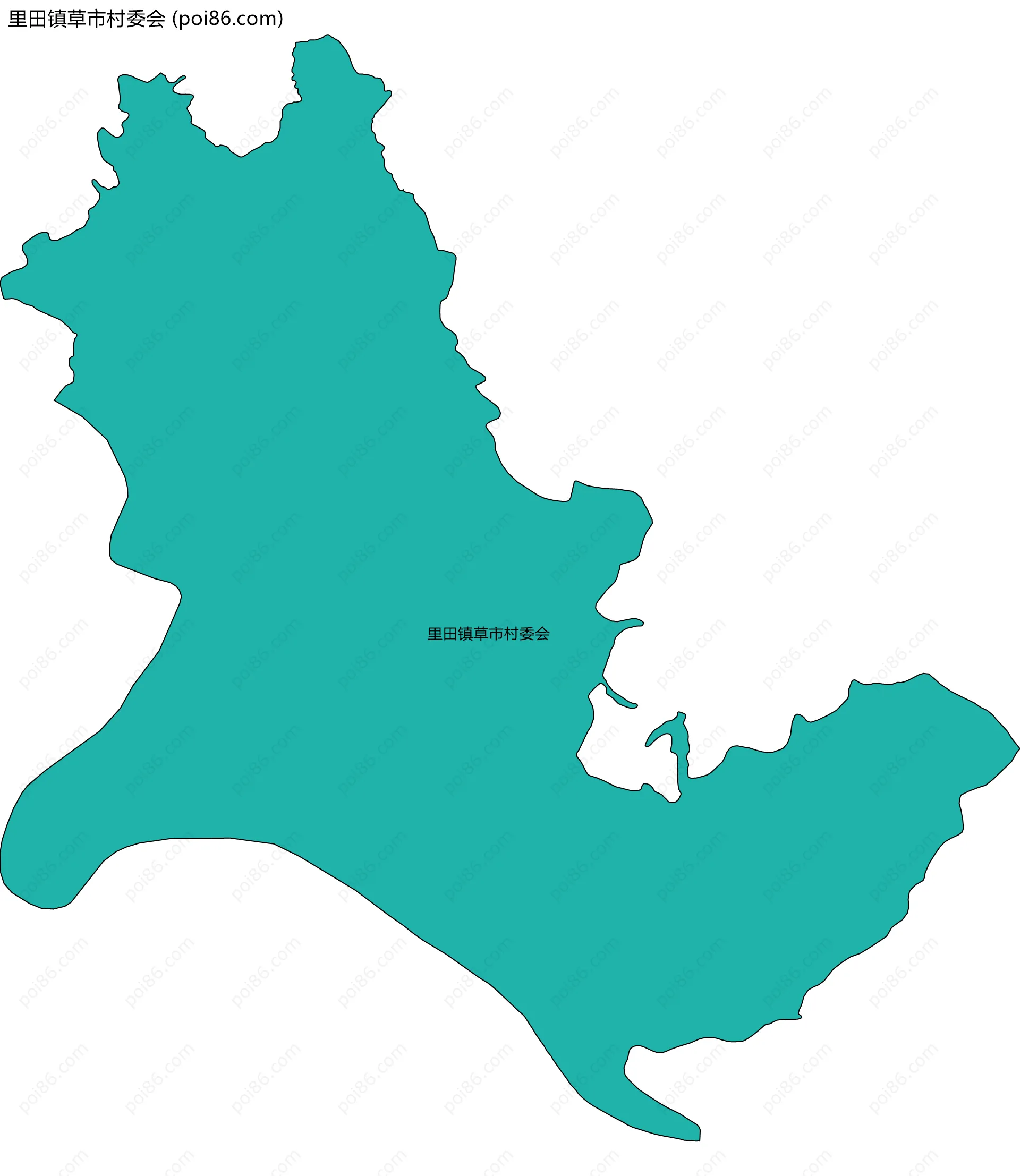 里田镇草市村委会边界地图