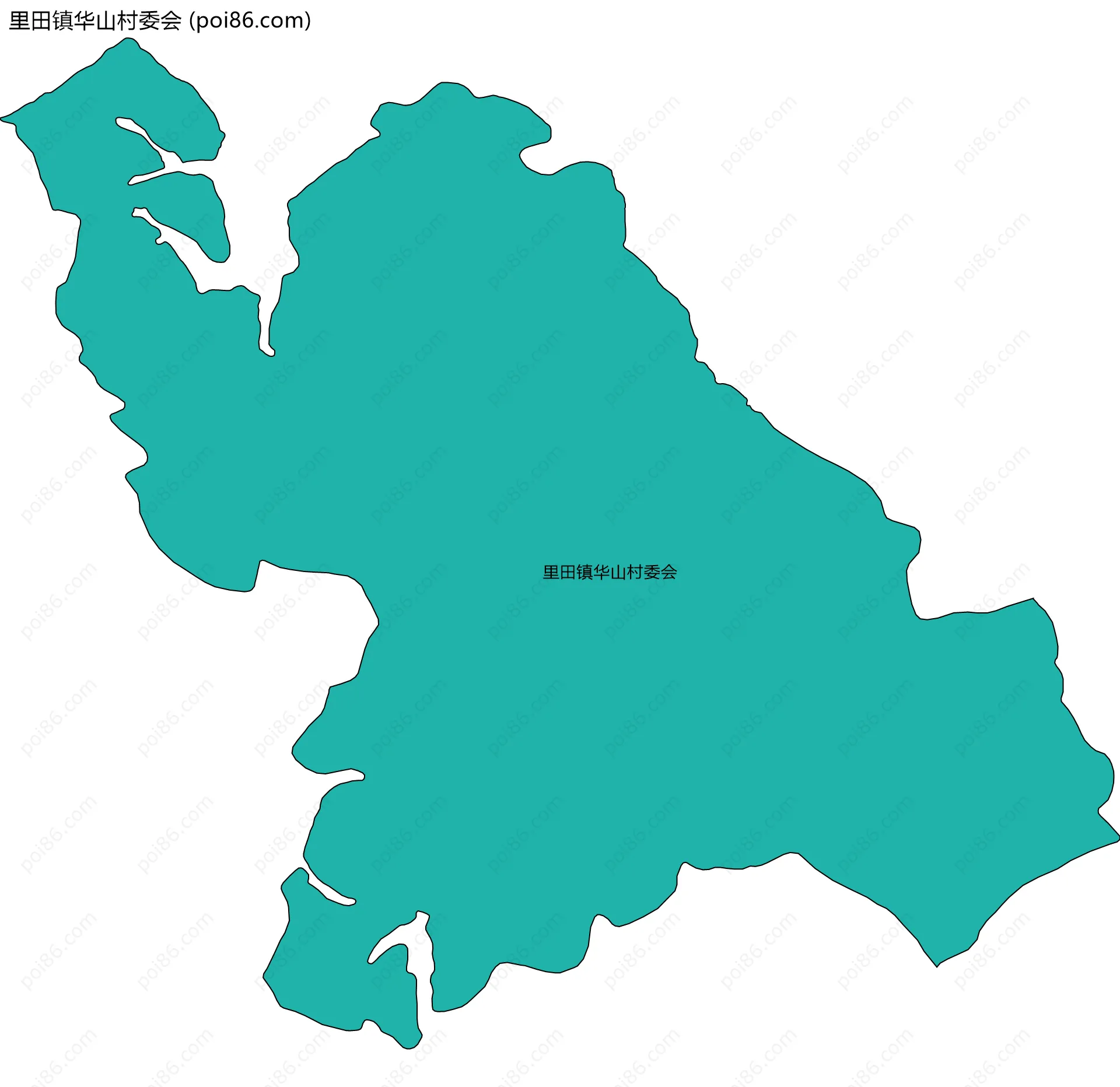 里田镇华山村委会边界地图