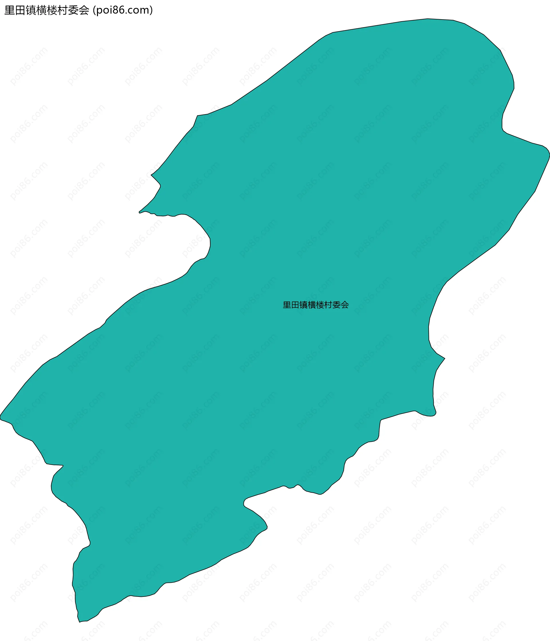 里田镇横楼村委会边界地图