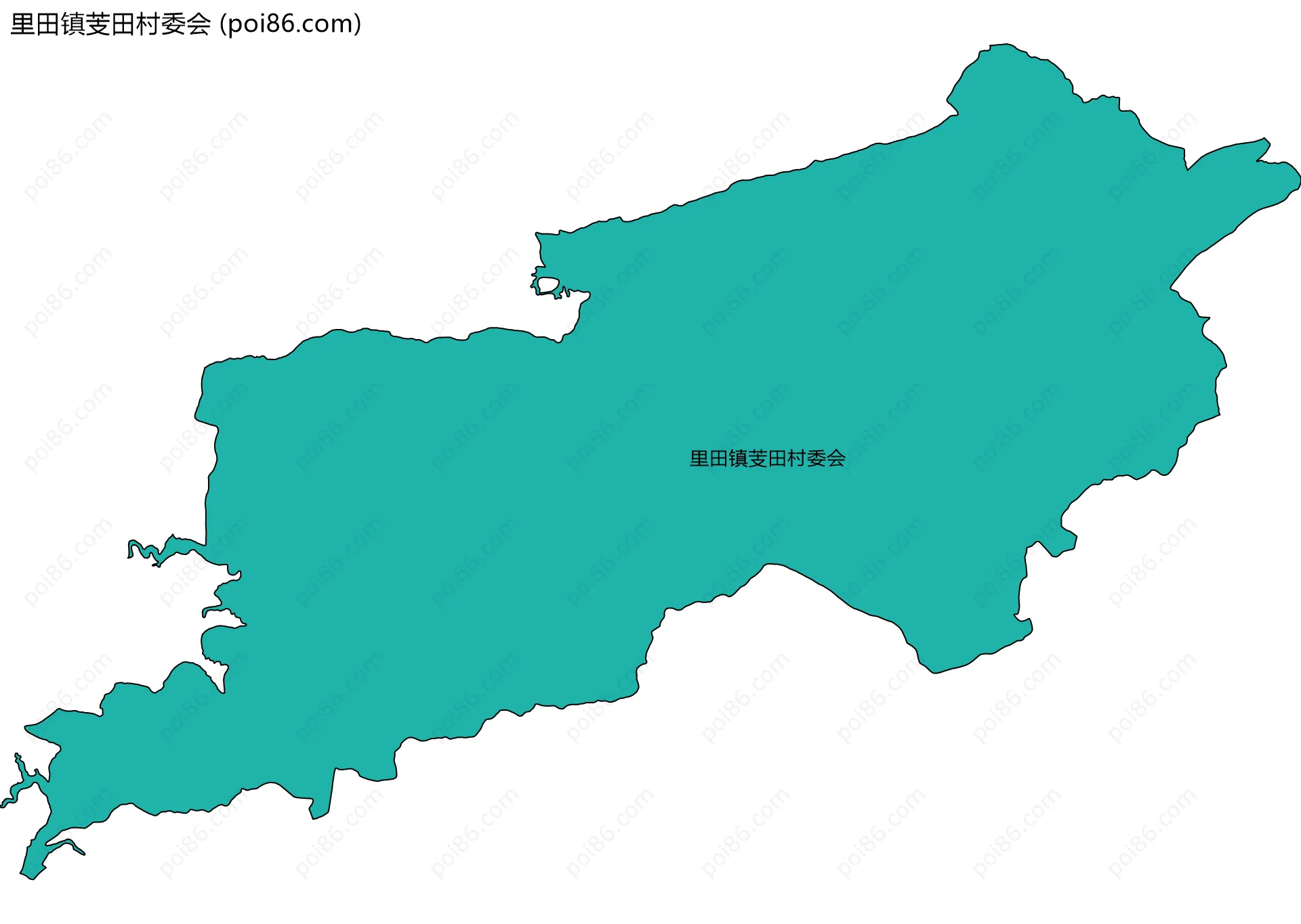 里田镇芰田村委会边界地图