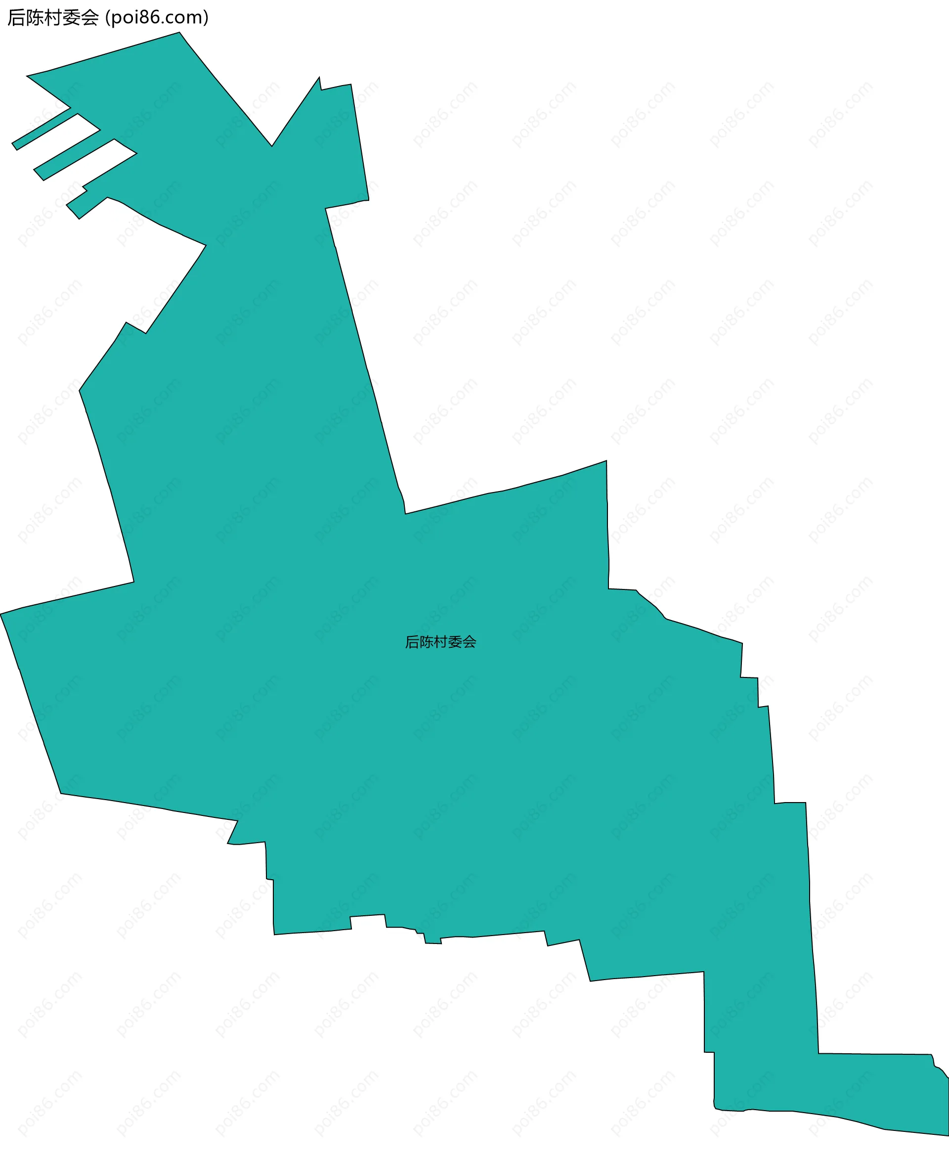 后陈村委会边界地图