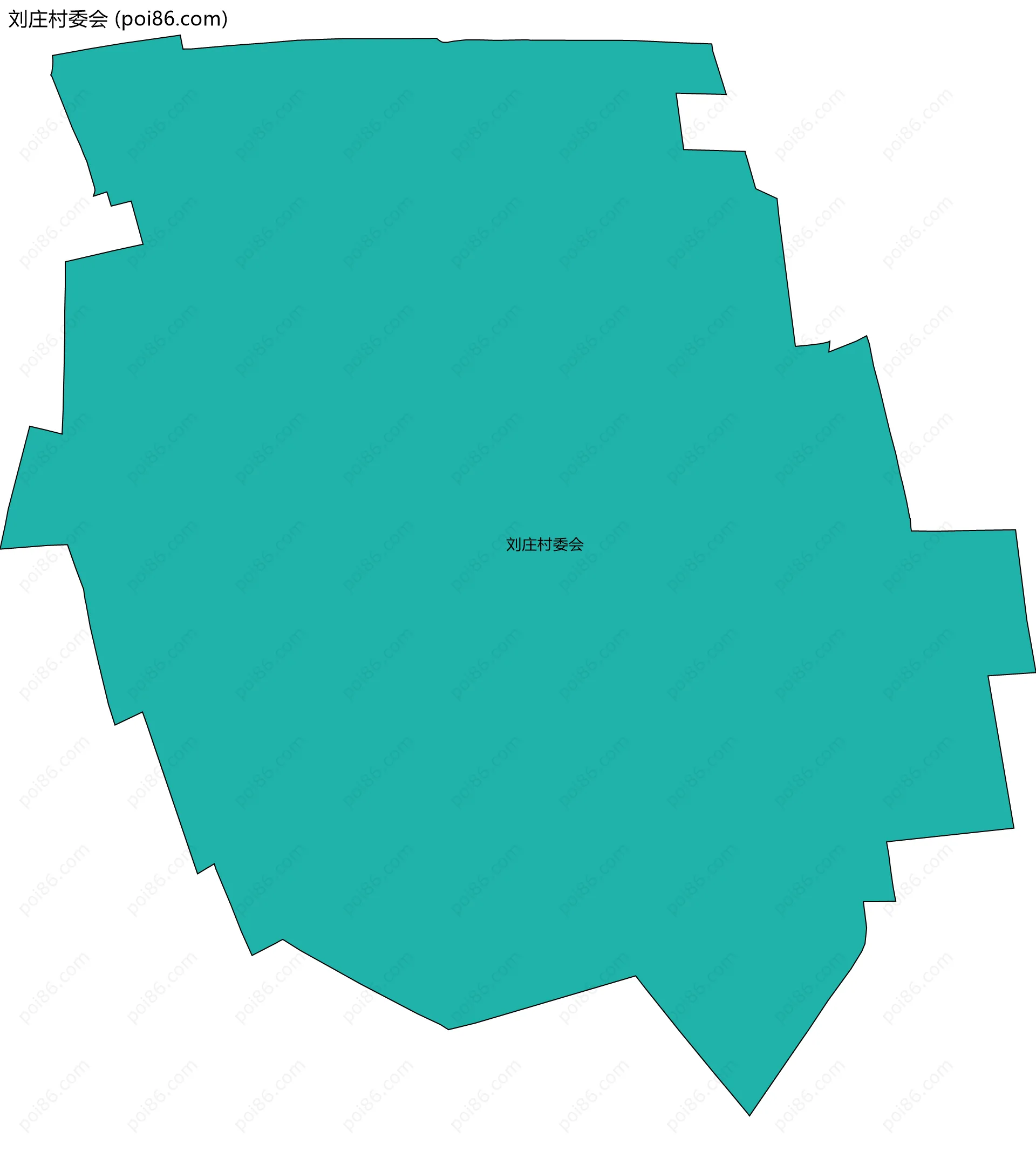 刘庄村委会边界地图