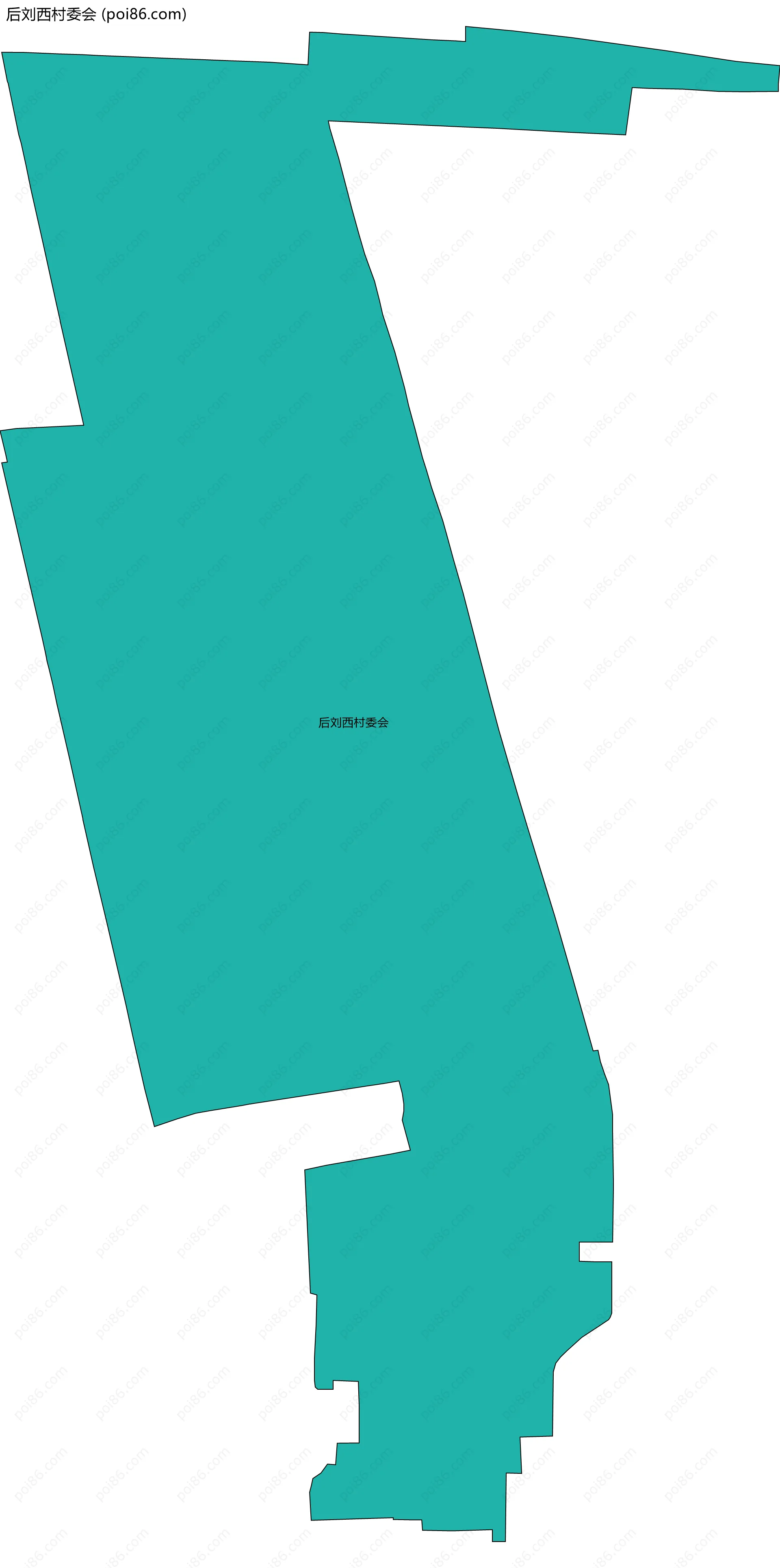 后刘西村委会边界地图
