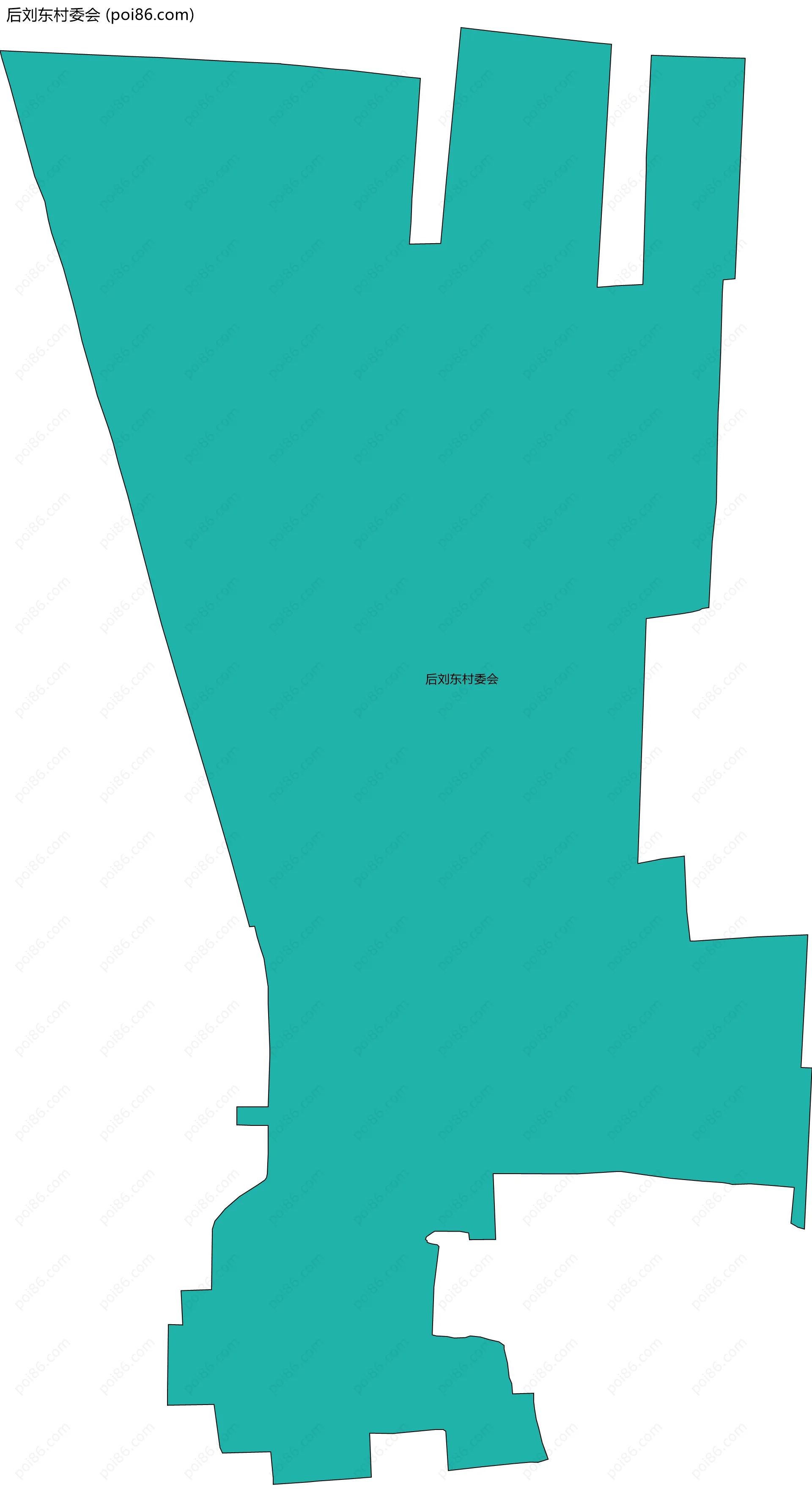 后刘东村委会边界地图