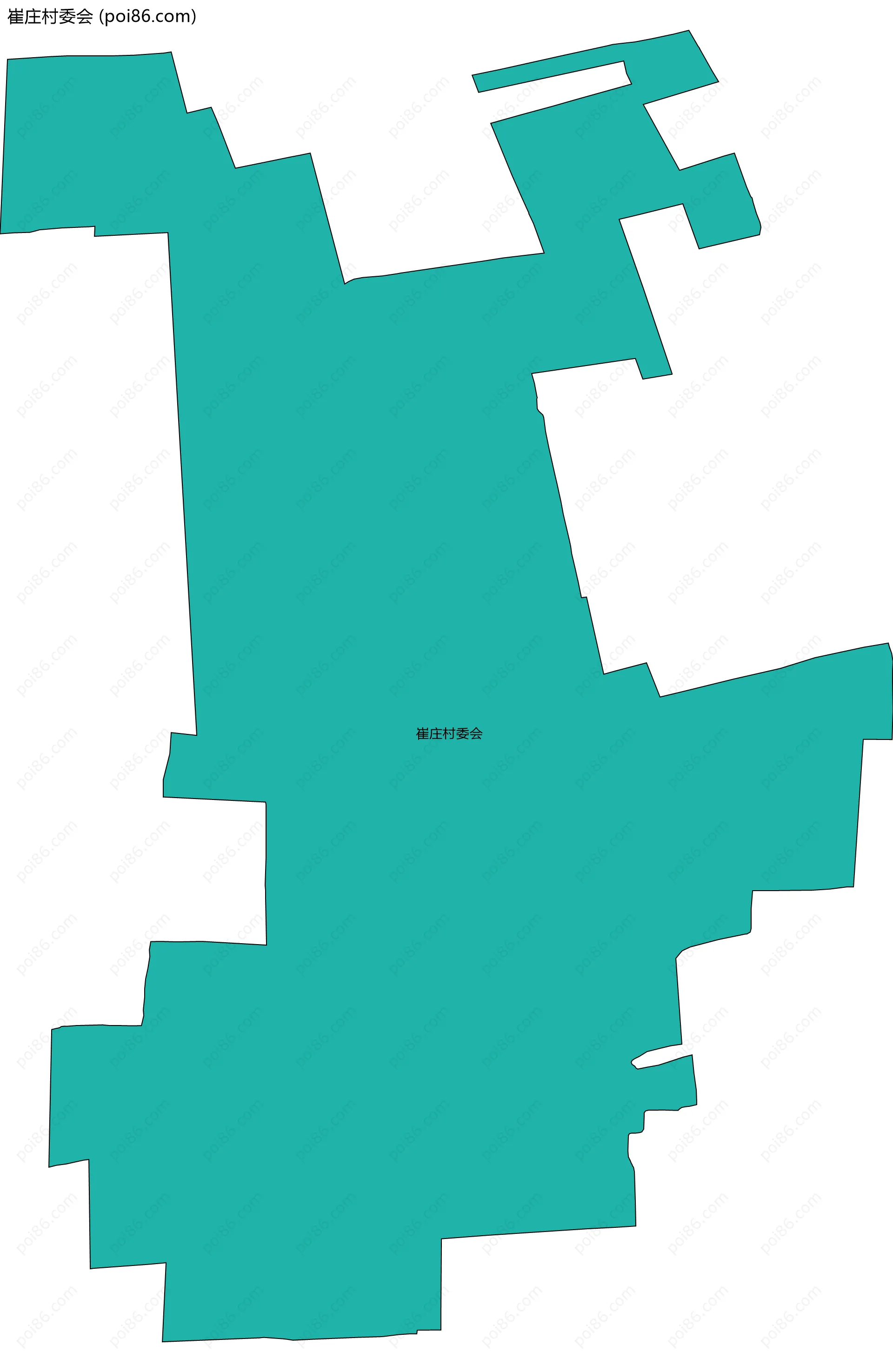 崔庄村委会边界地图
