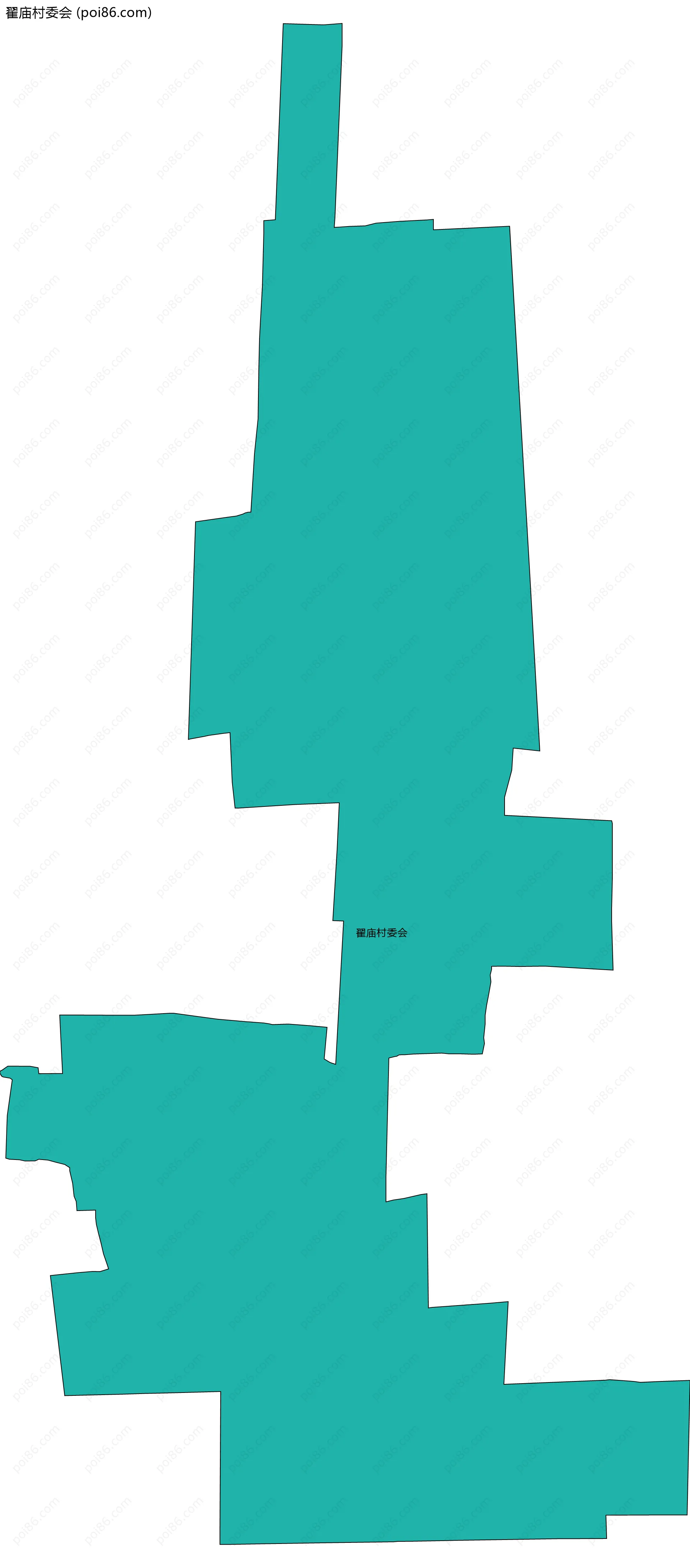 翟庙村委会边界地图