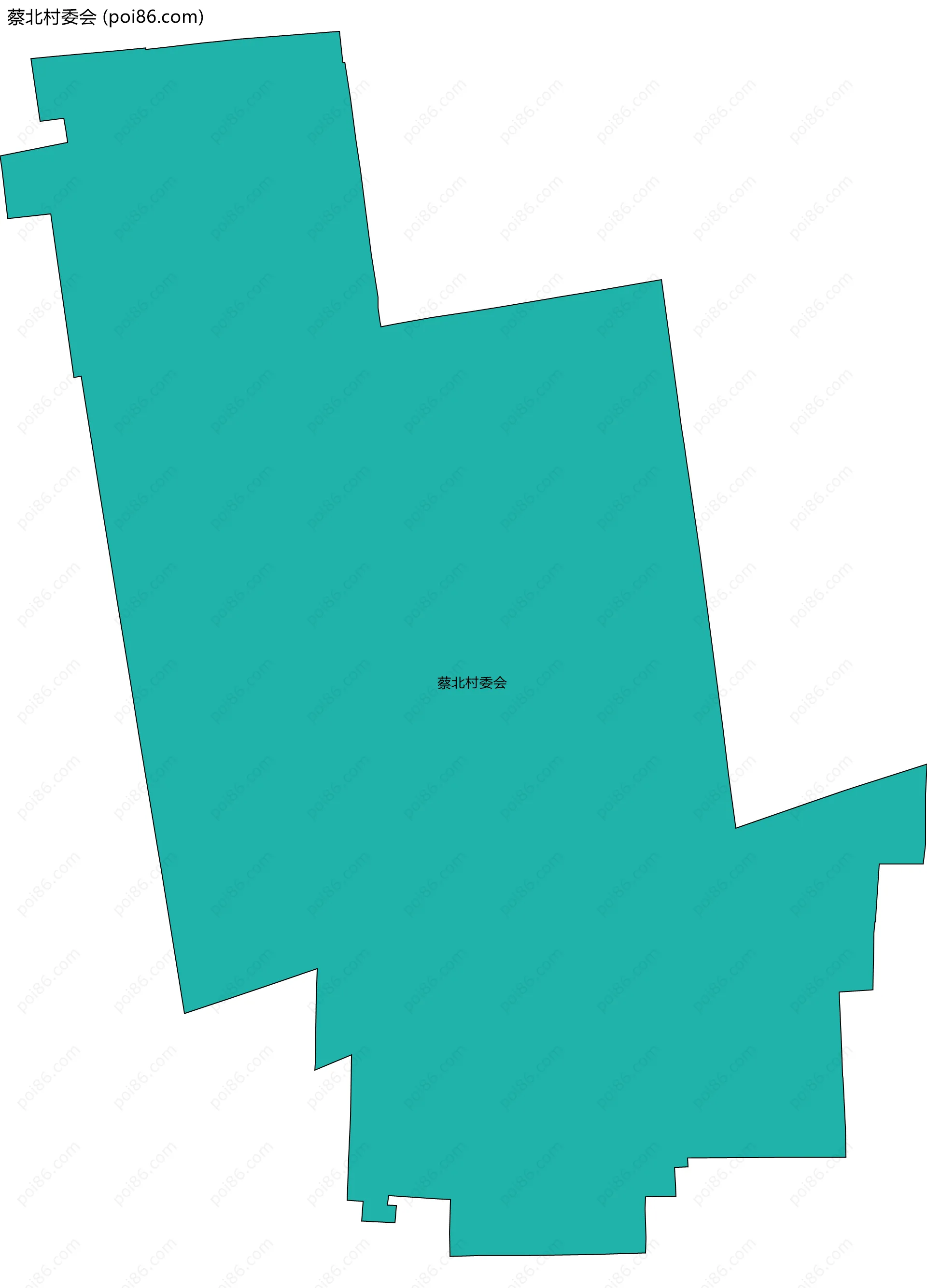 蔡北村委会边界地图
