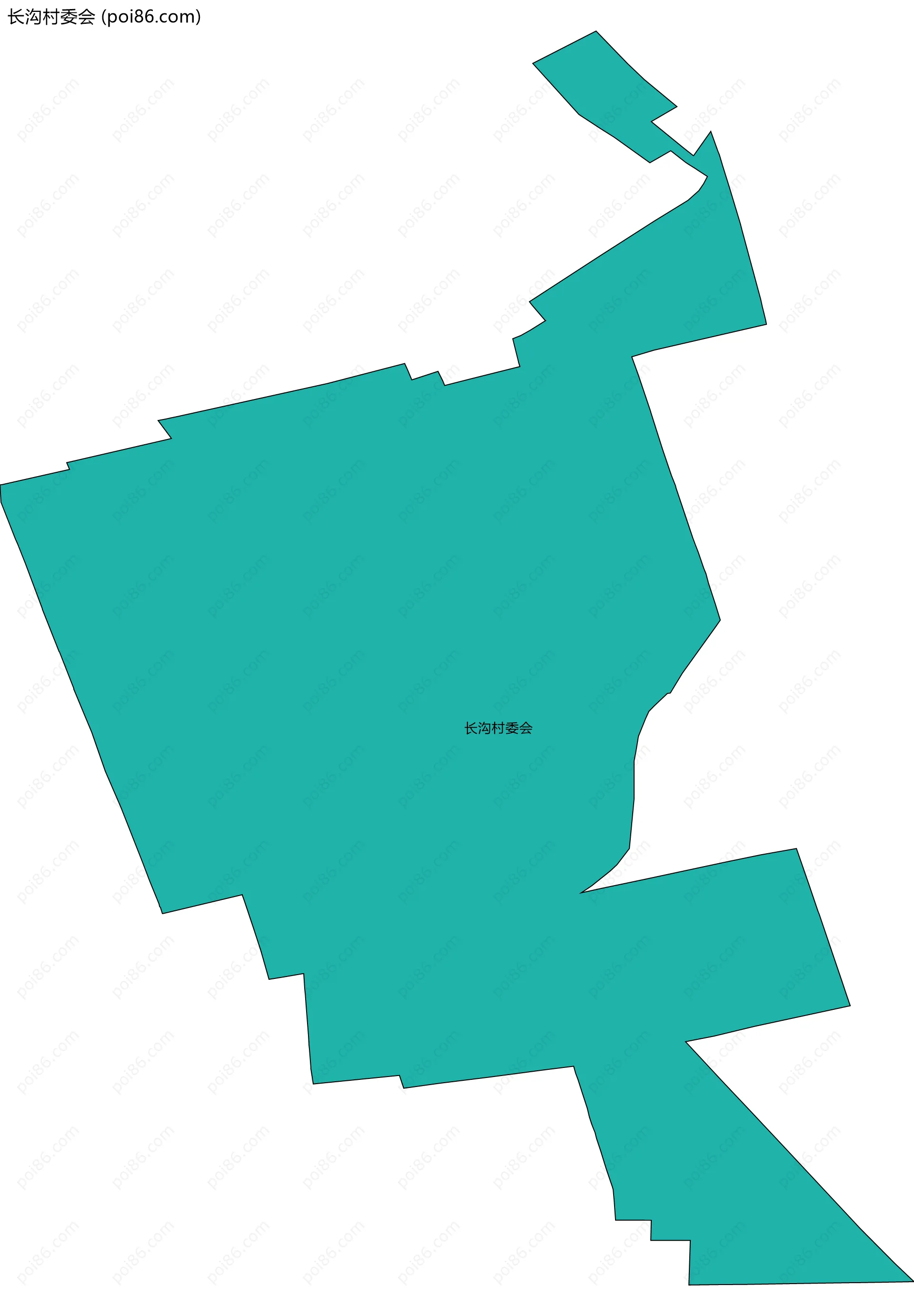 长沟村委会边界地图
