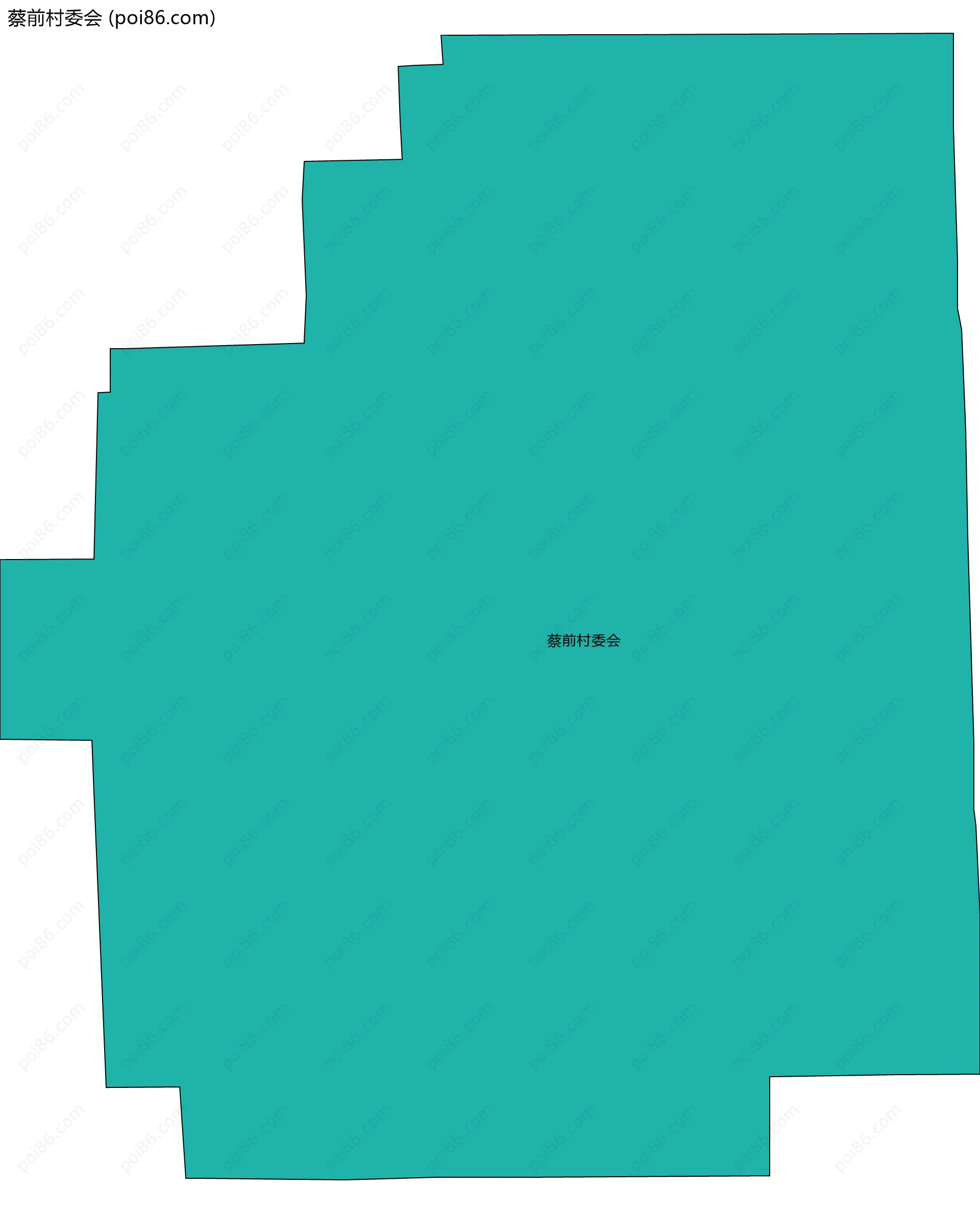 蔡前村委会边界地图