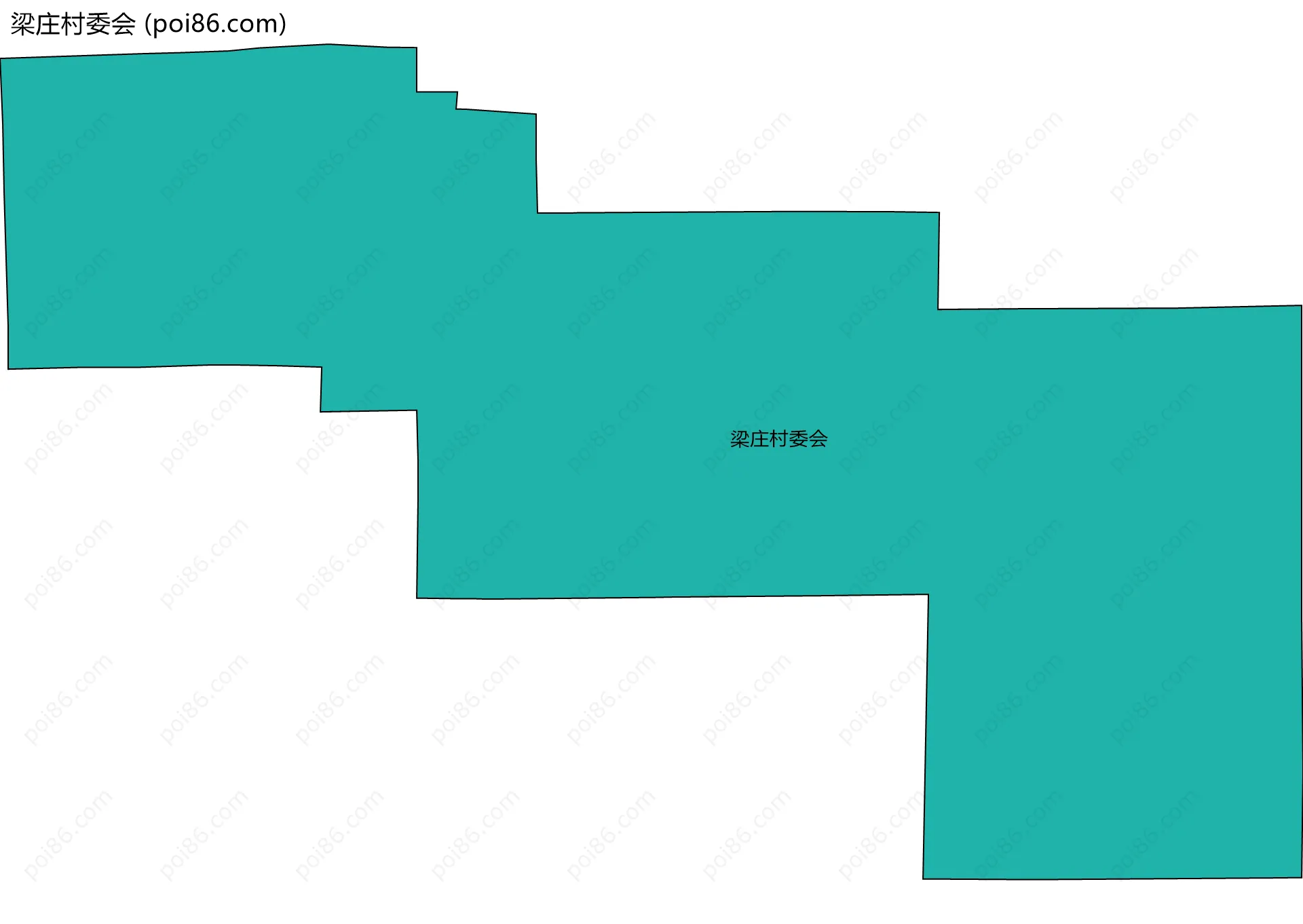 梁庄村委会边界地图