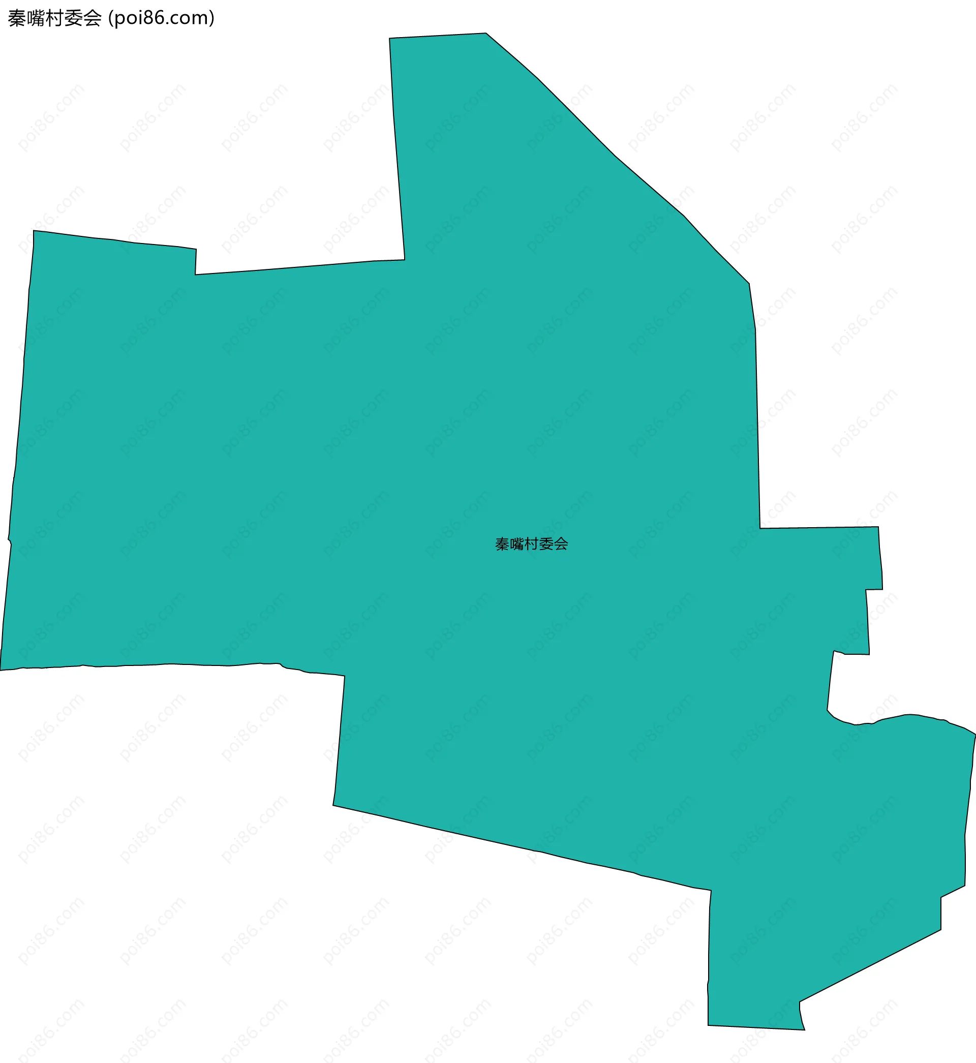 秦嘴村委会边界地图