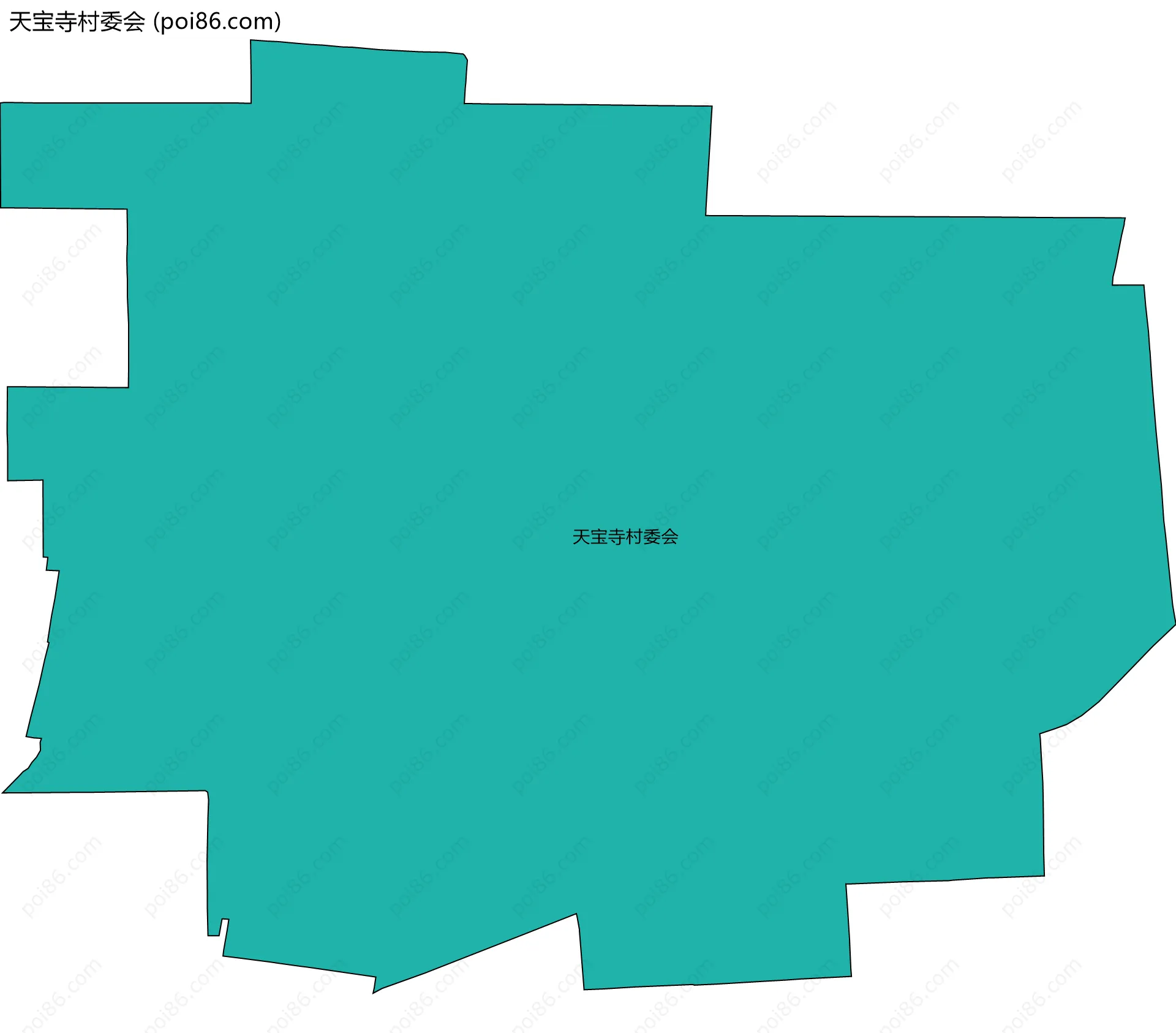 天宝寺村委会边界地图