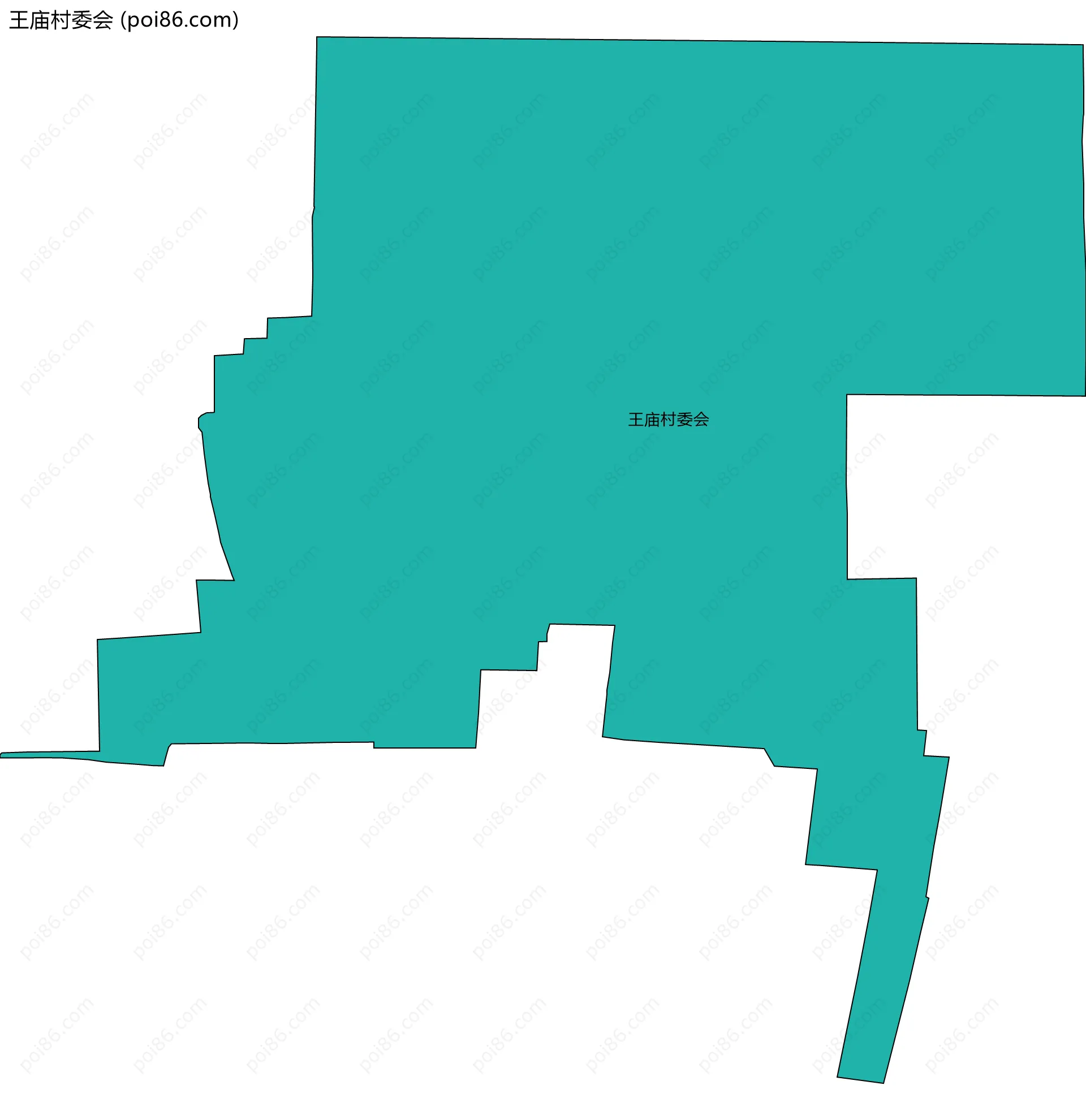 王庙村委会边界地图