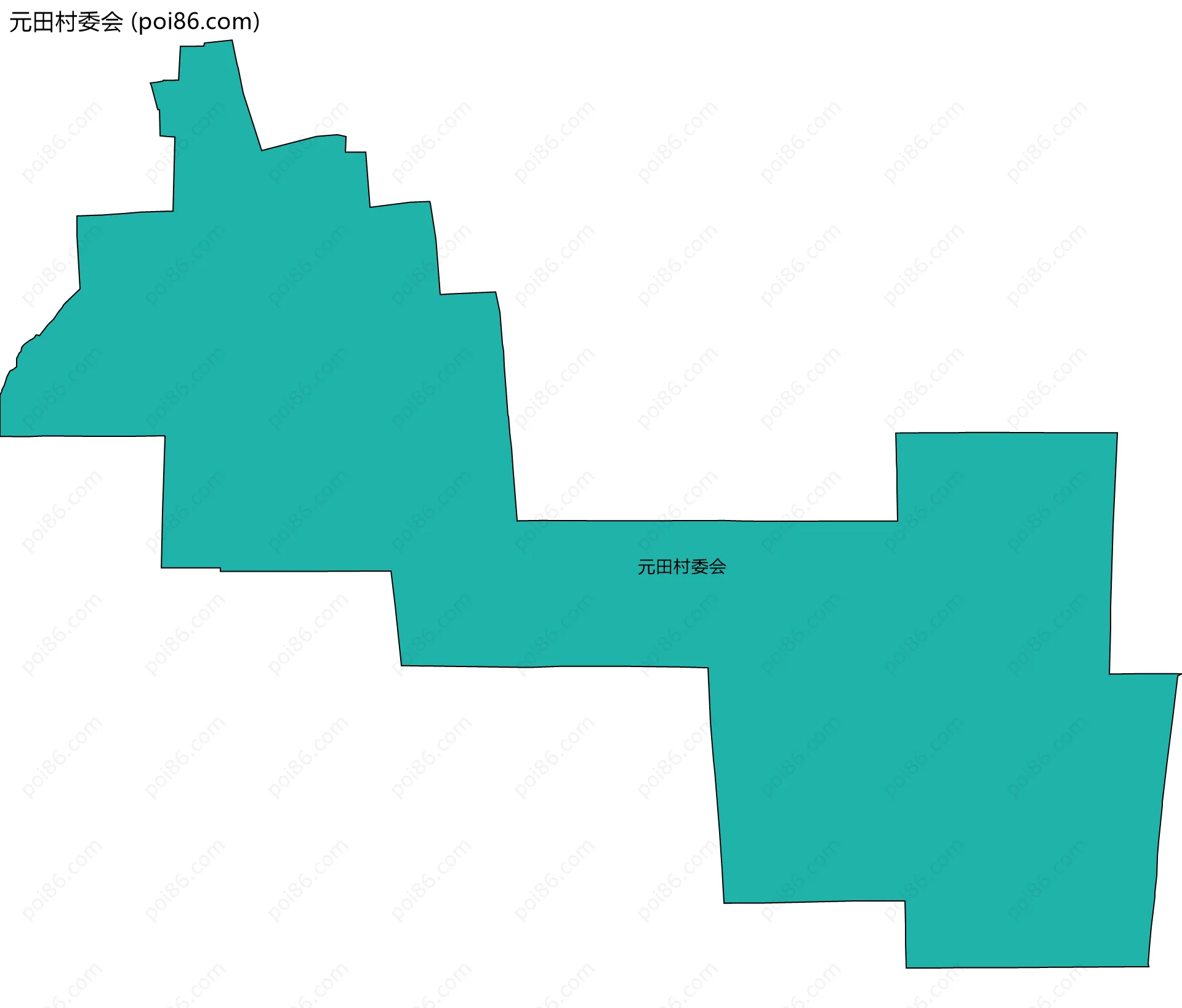 元田村委会边界地图
