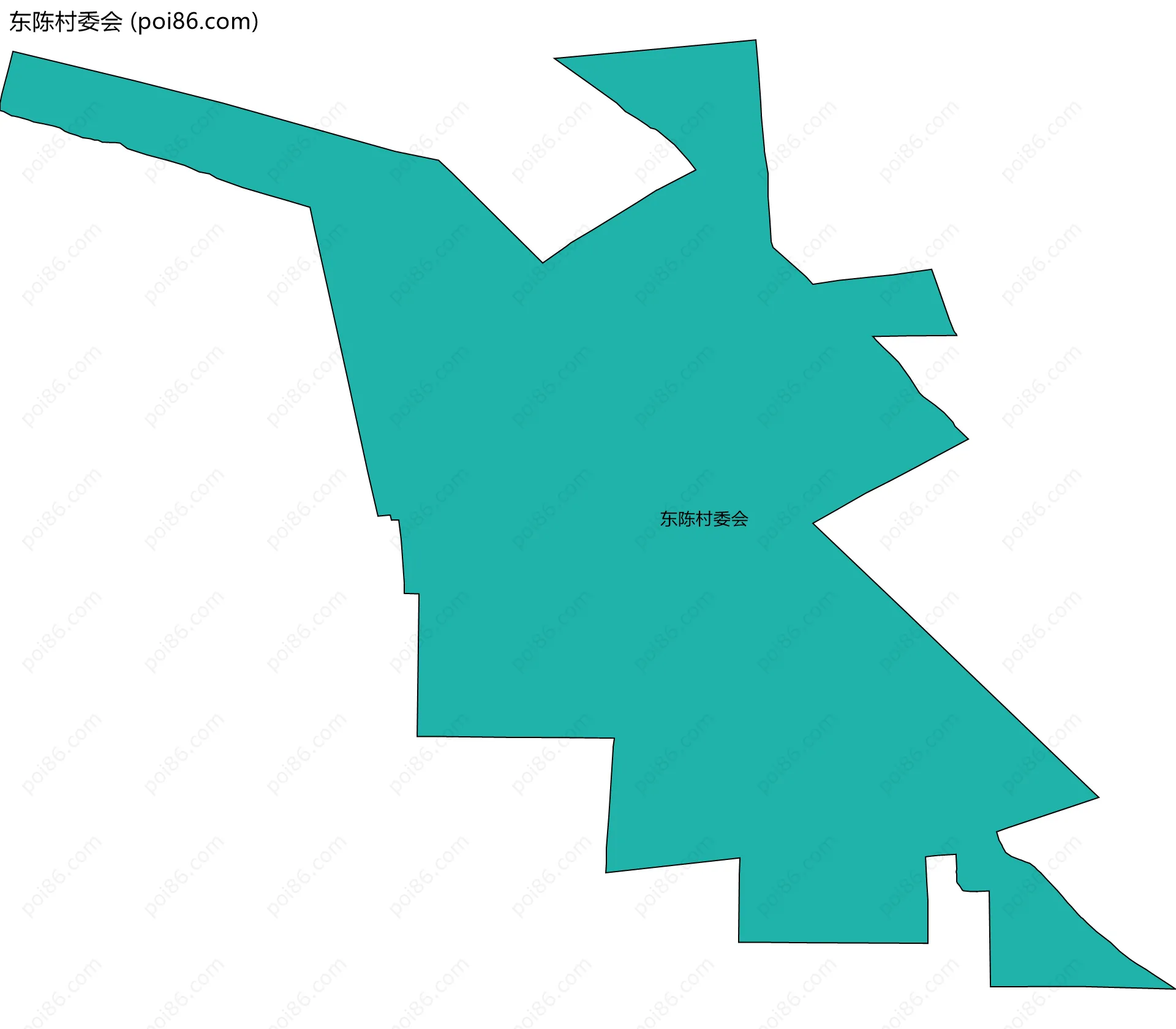 东陈村委会边界地图