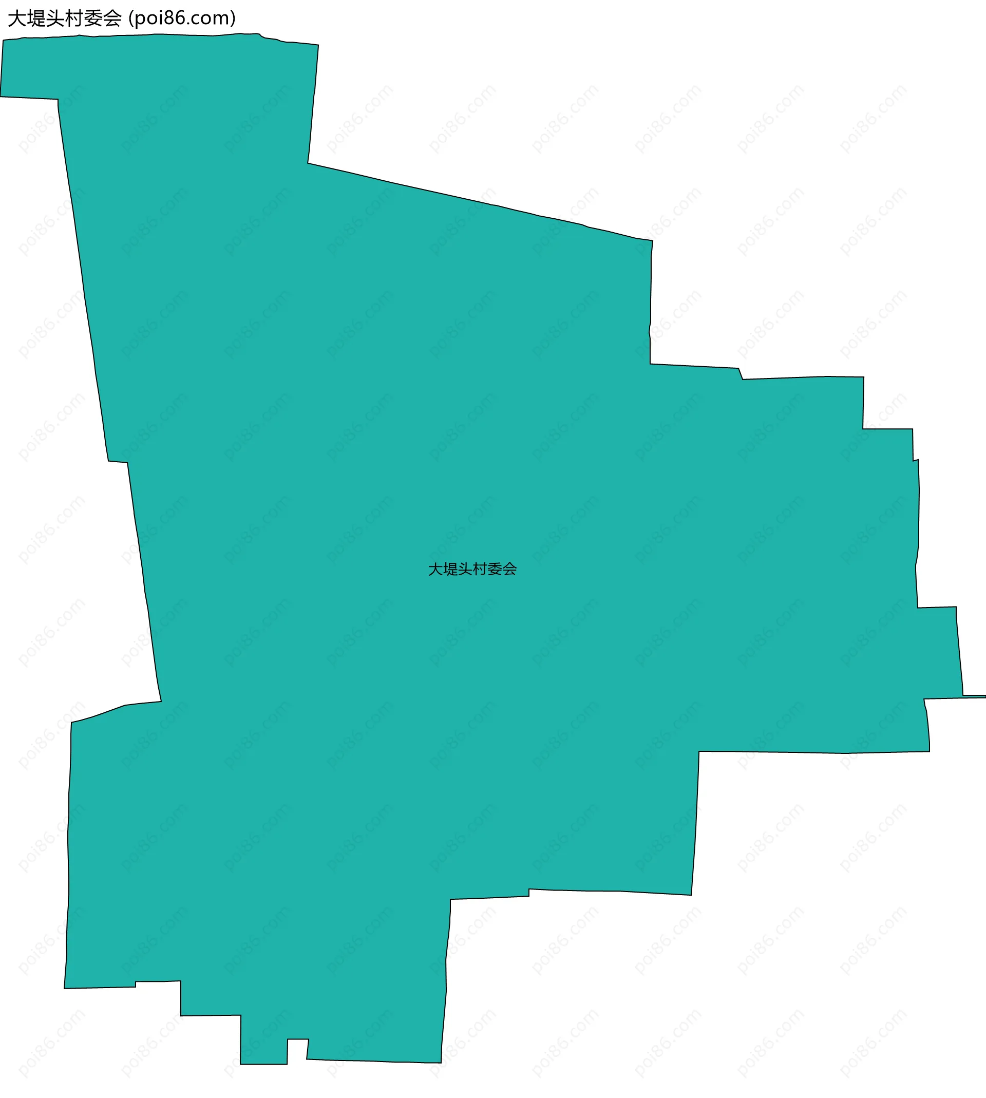 大堤头村委会边界地图