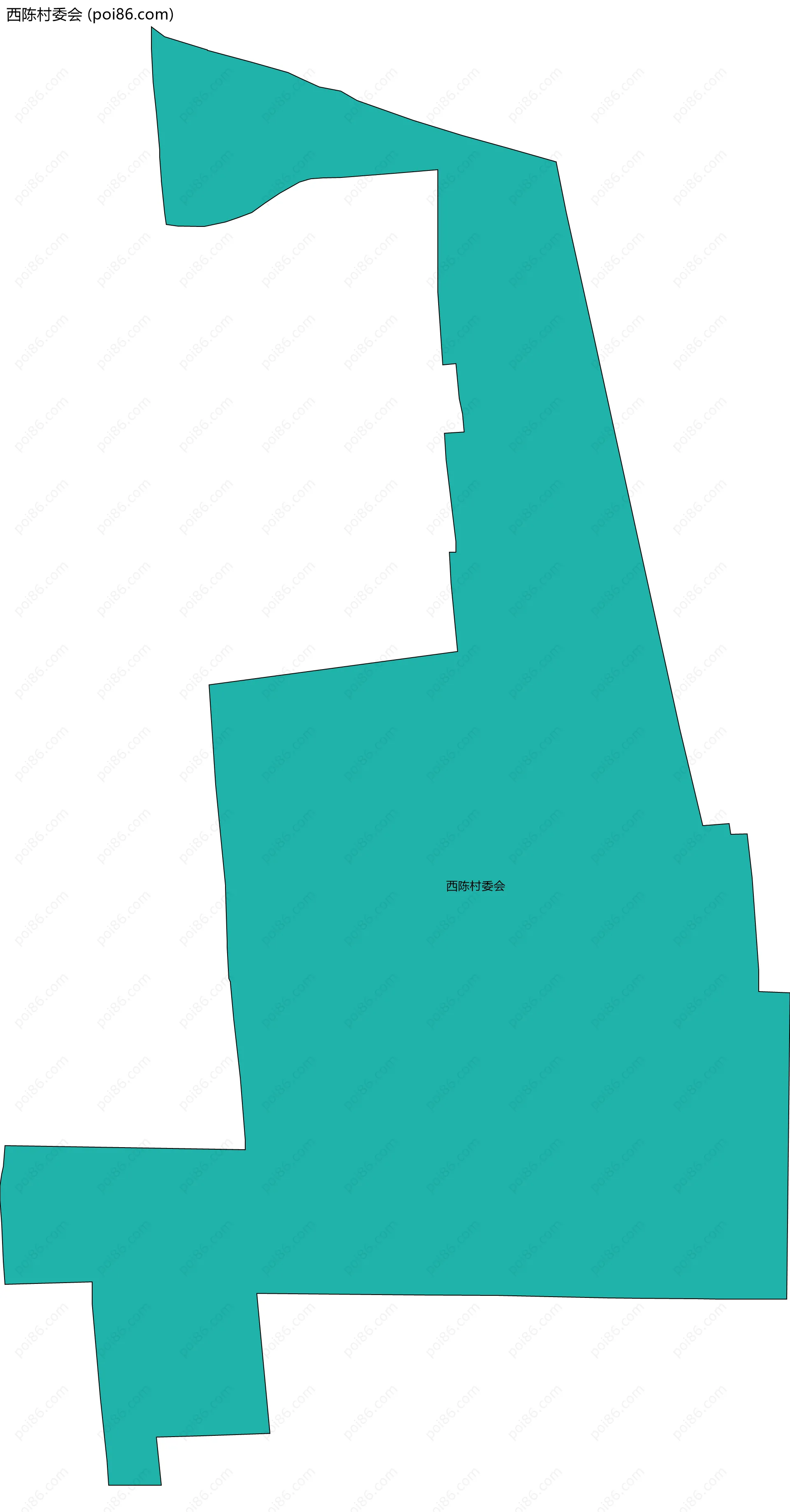 西陈村委会边界地图