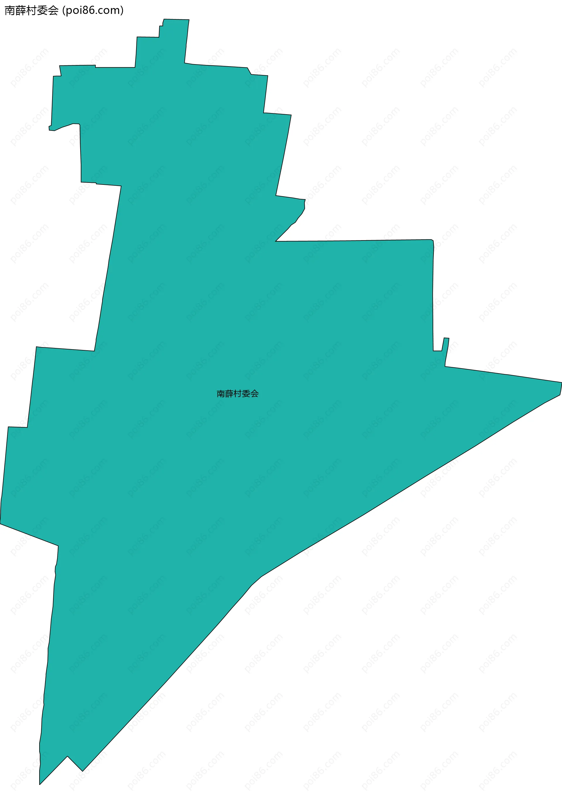 南薛村委会边界地图