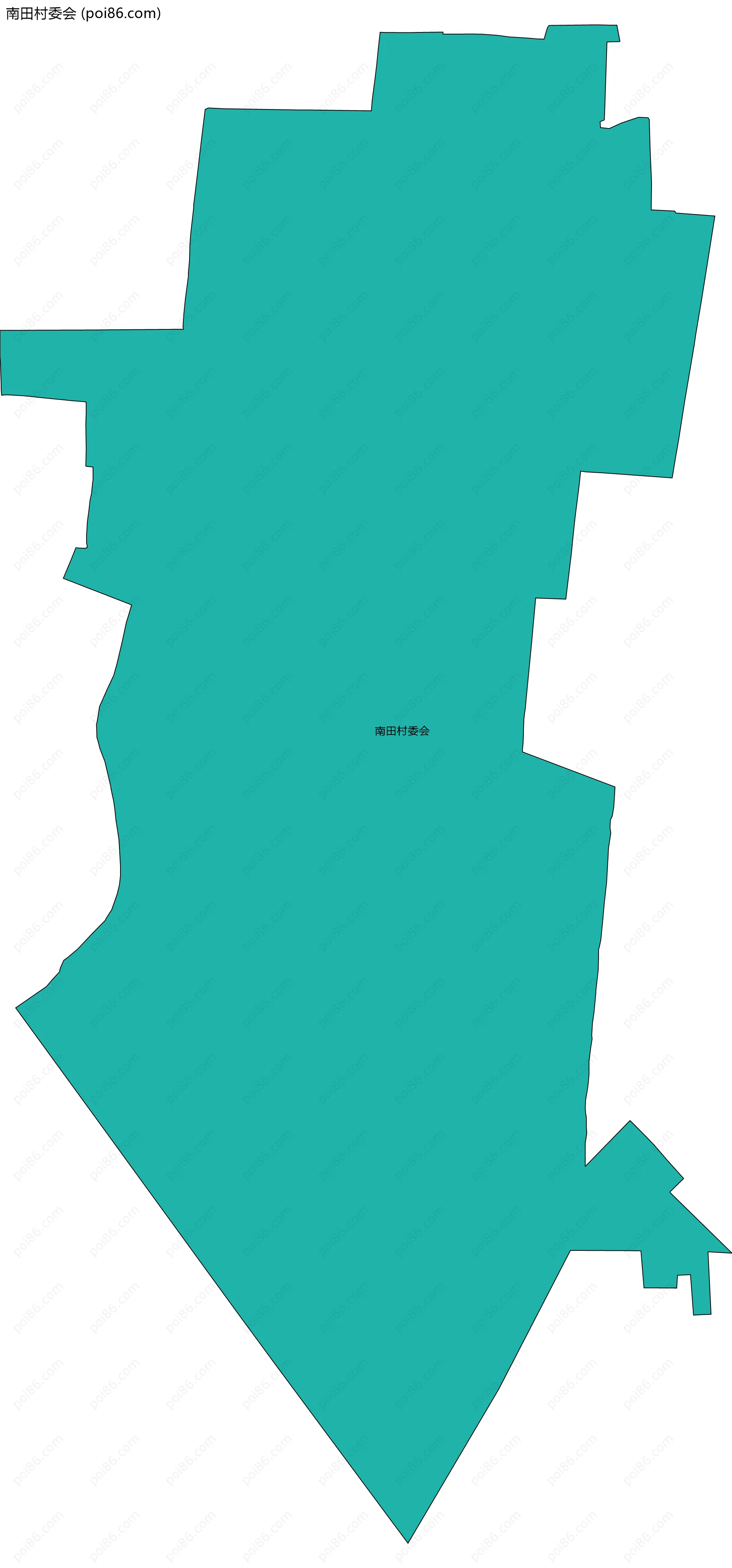 南田村委会边界地图