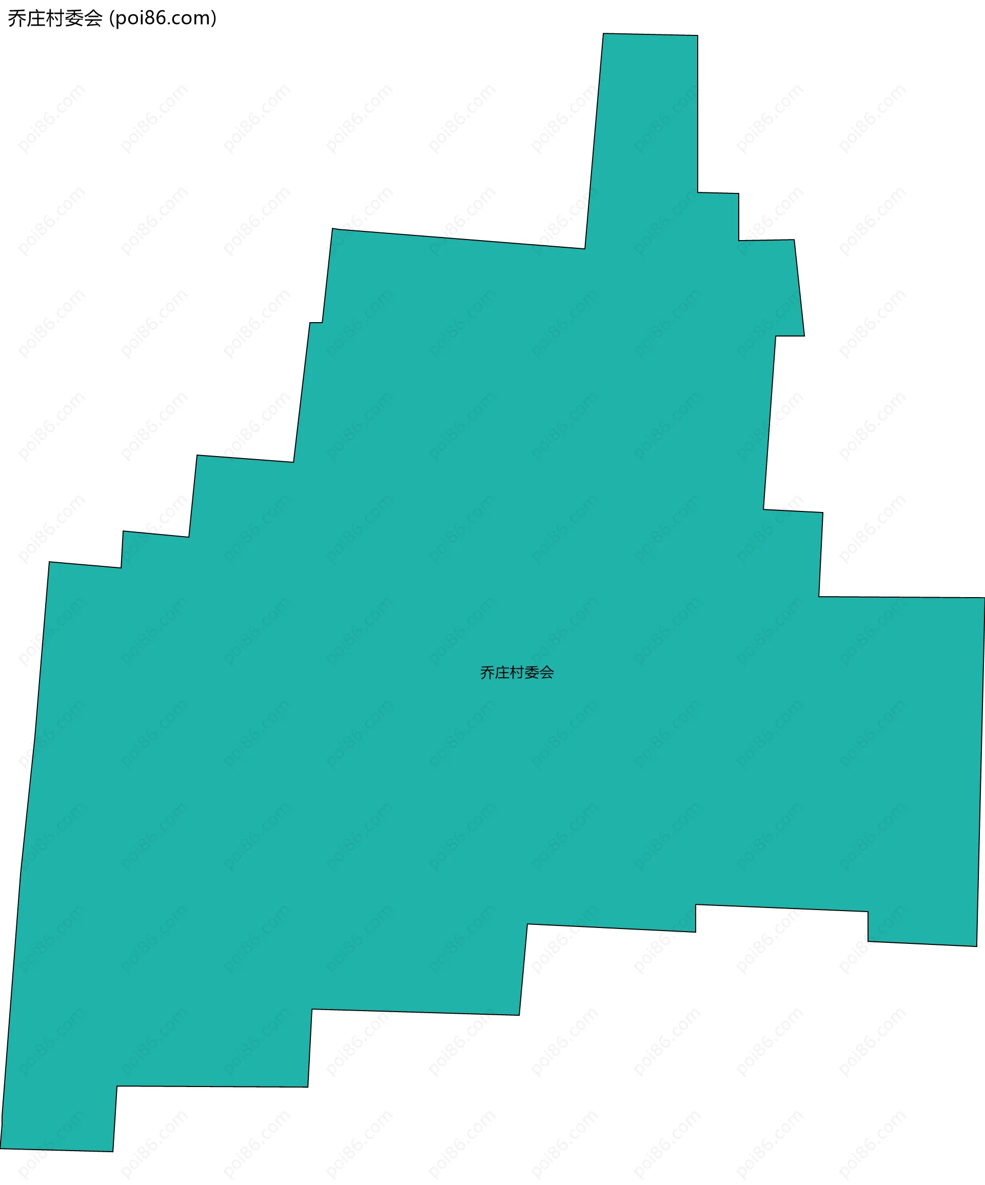 乔庄村委会边界地图
