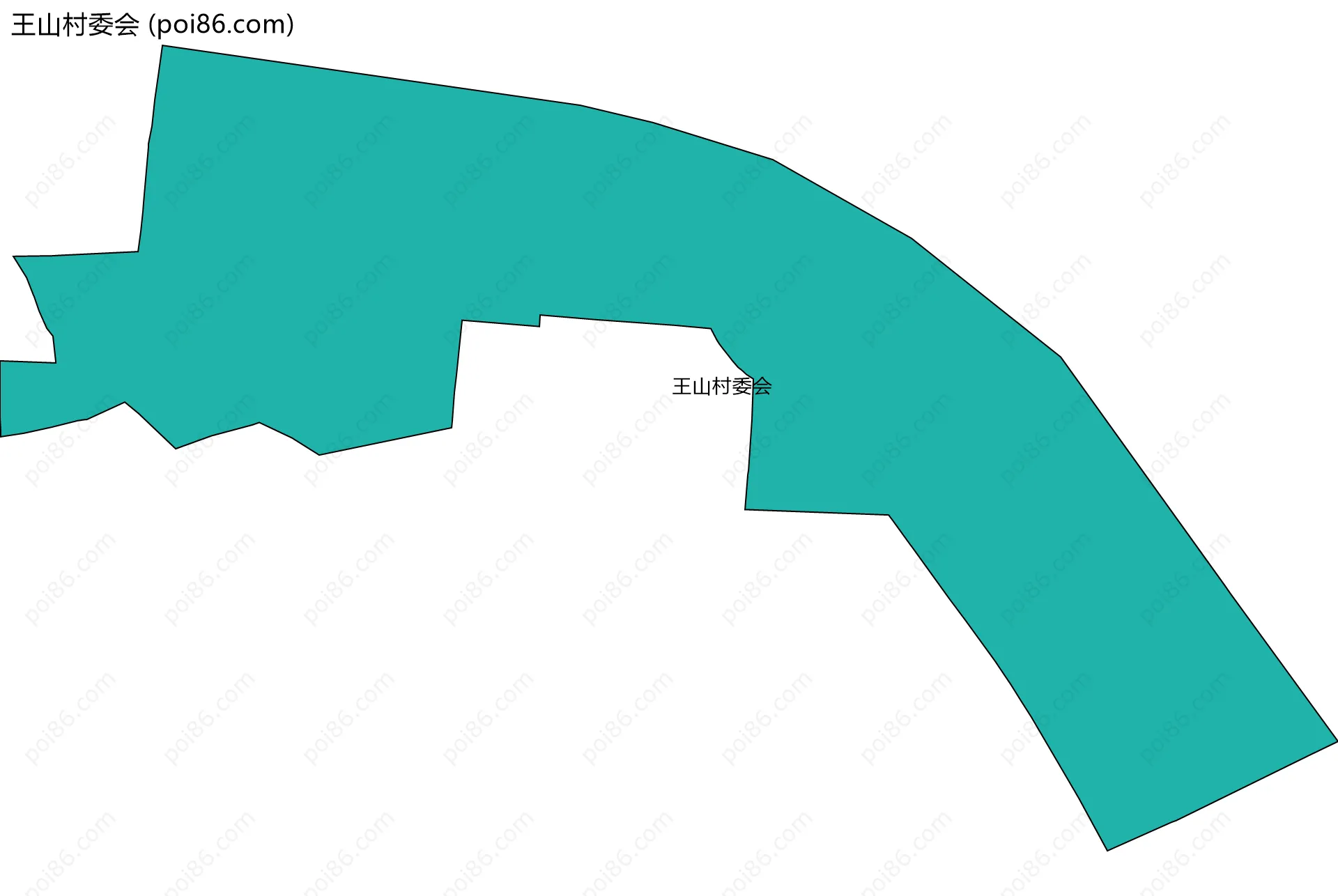 王山村委会边界地图