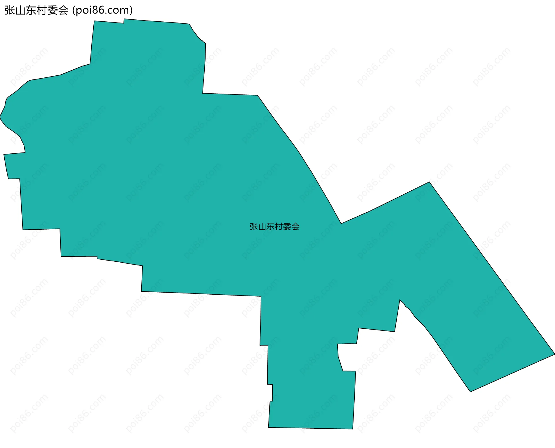 张山东村委会边界地图