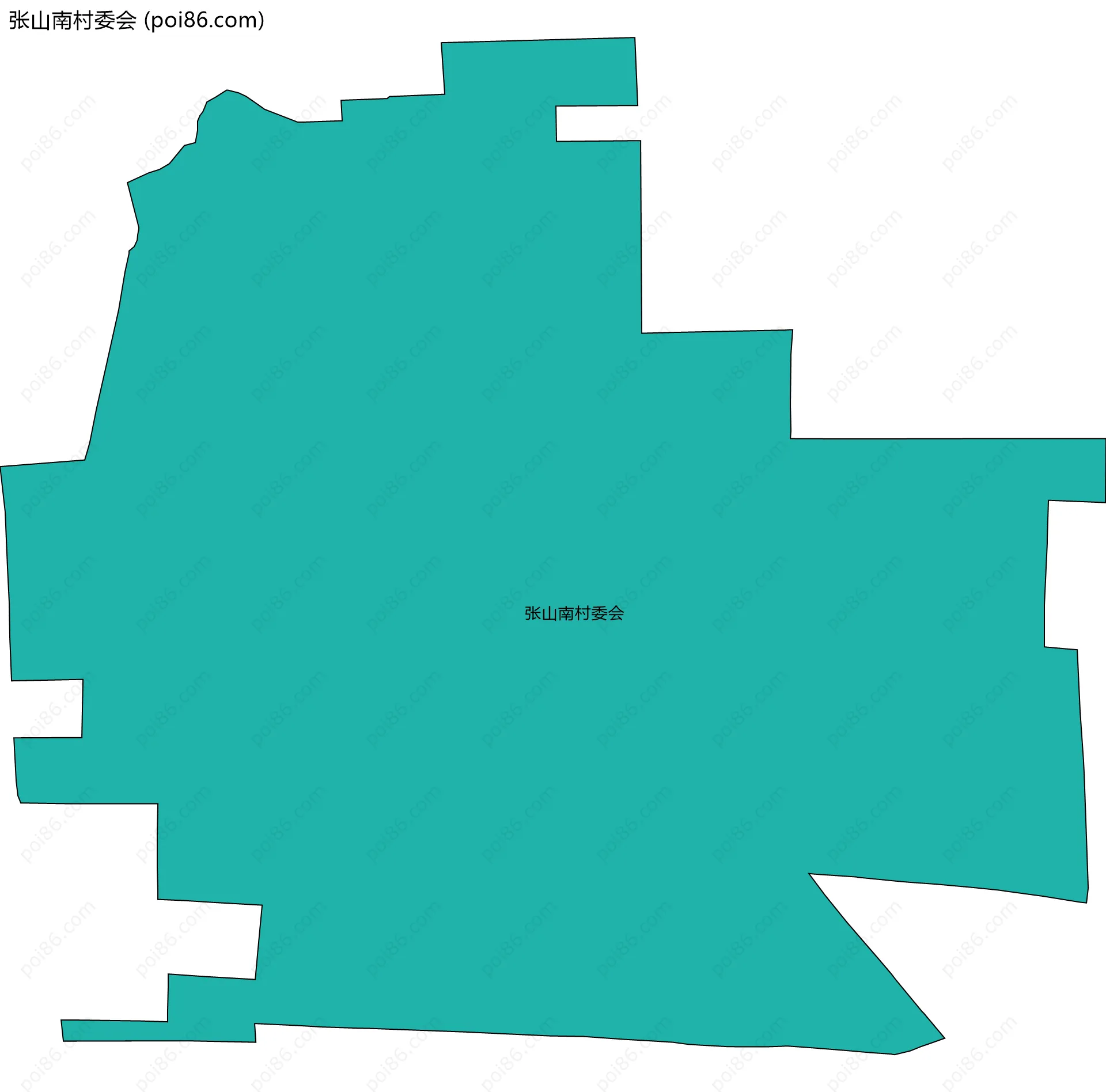张山南村委会边界地图