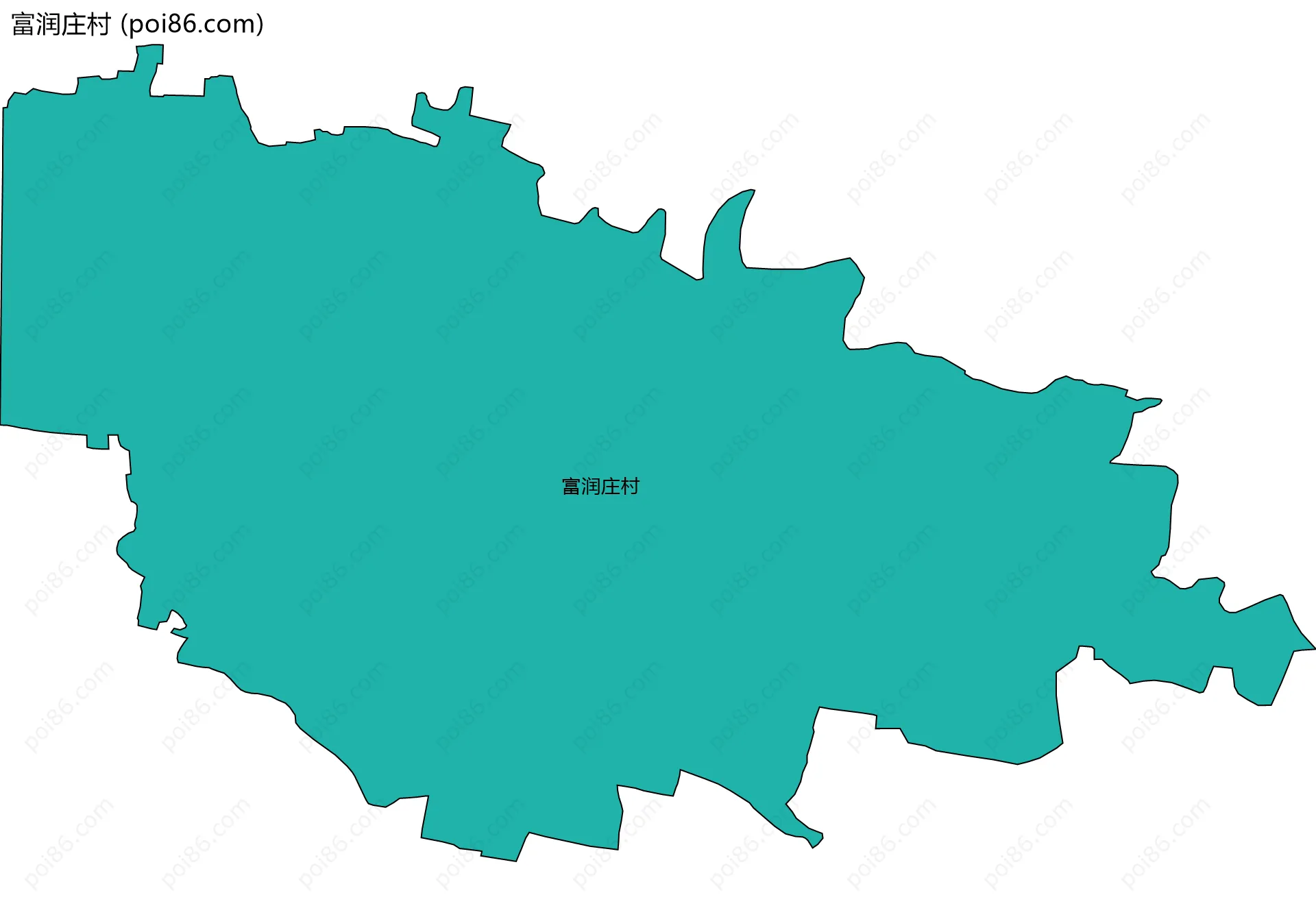 富润庄村边界地图