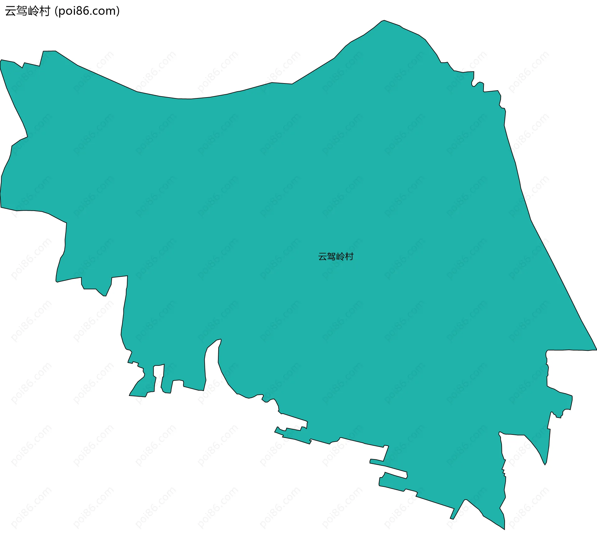 云驾岭村边界地图