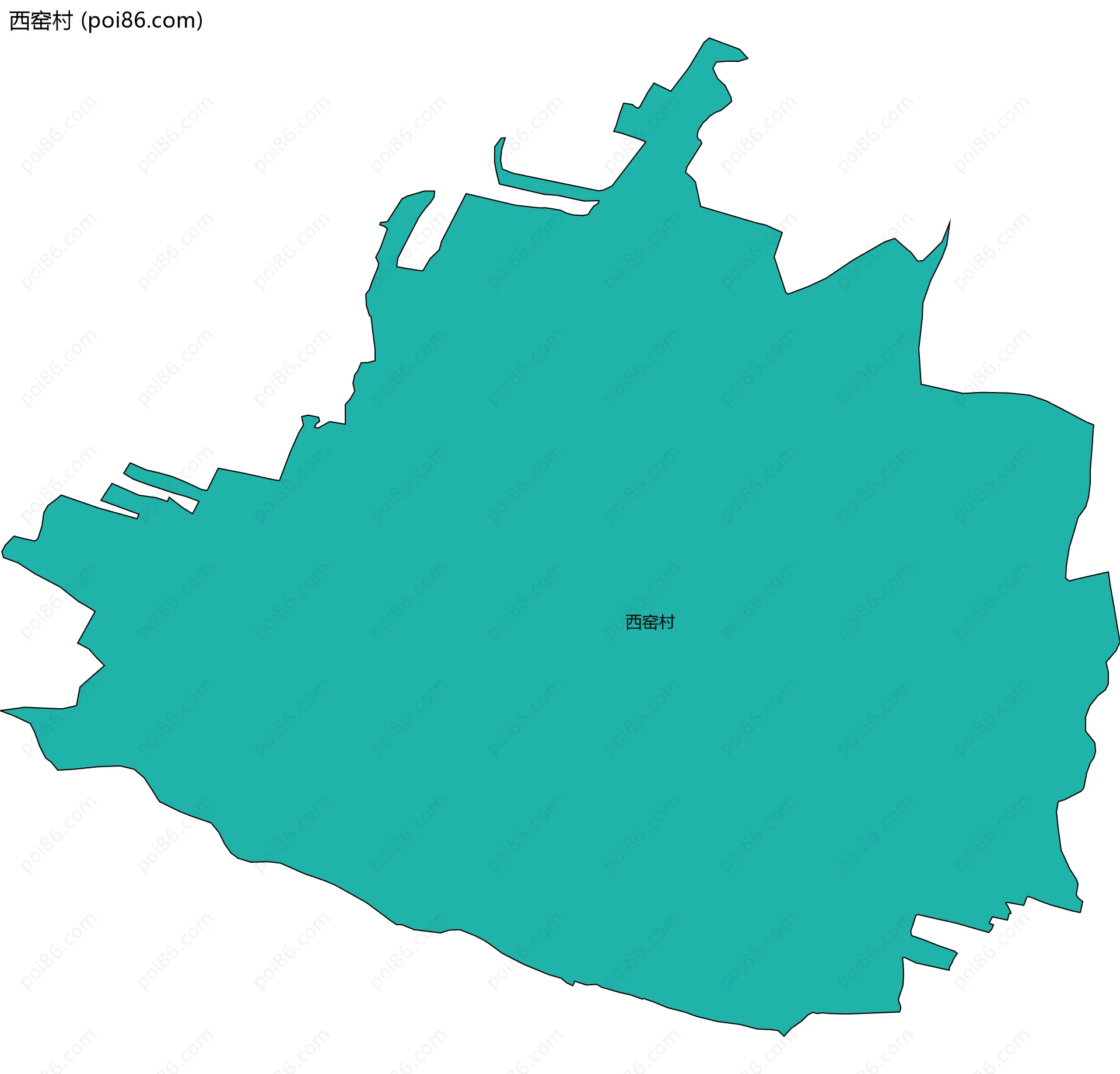 西窑村边界地图