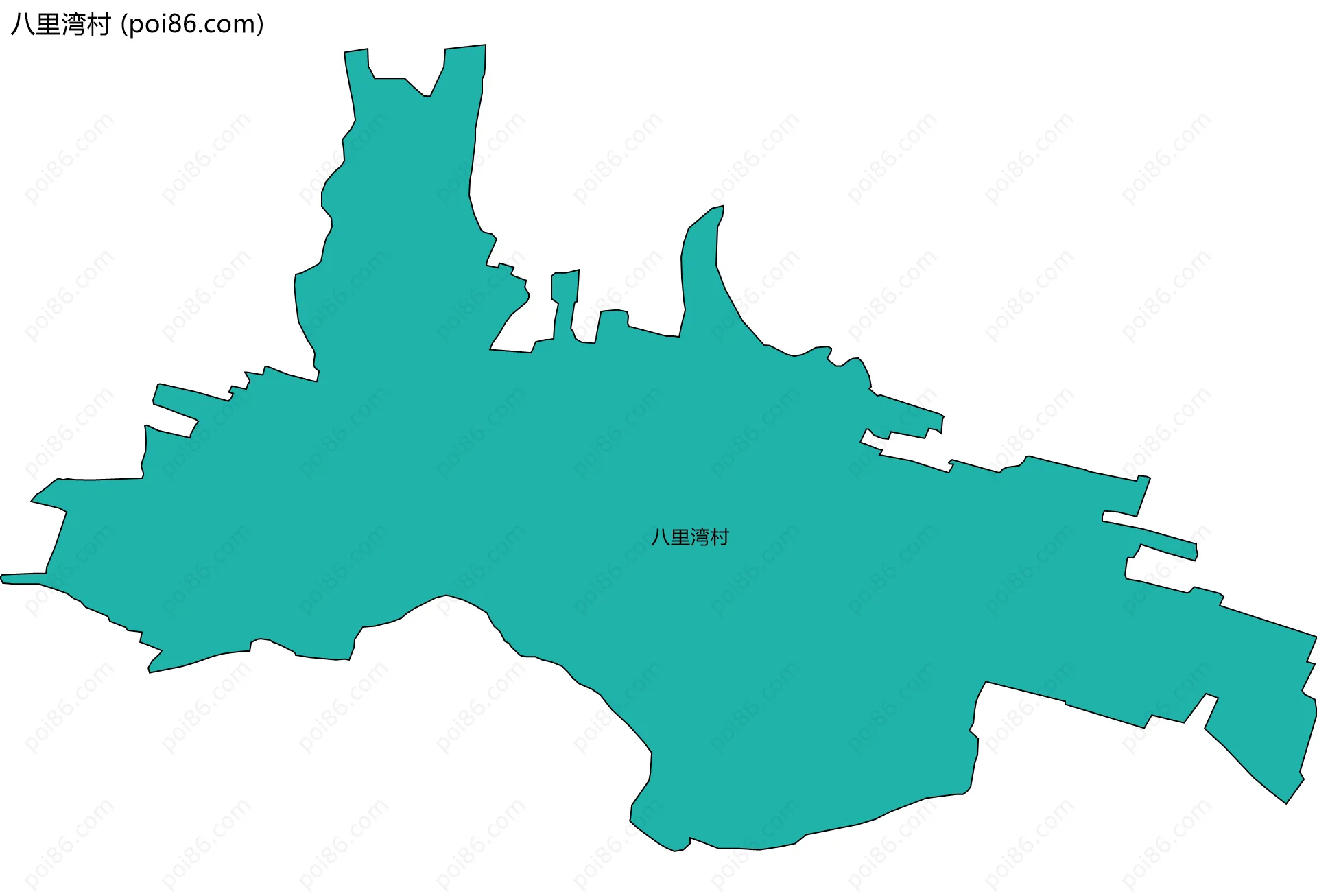 八里湾村边界地图