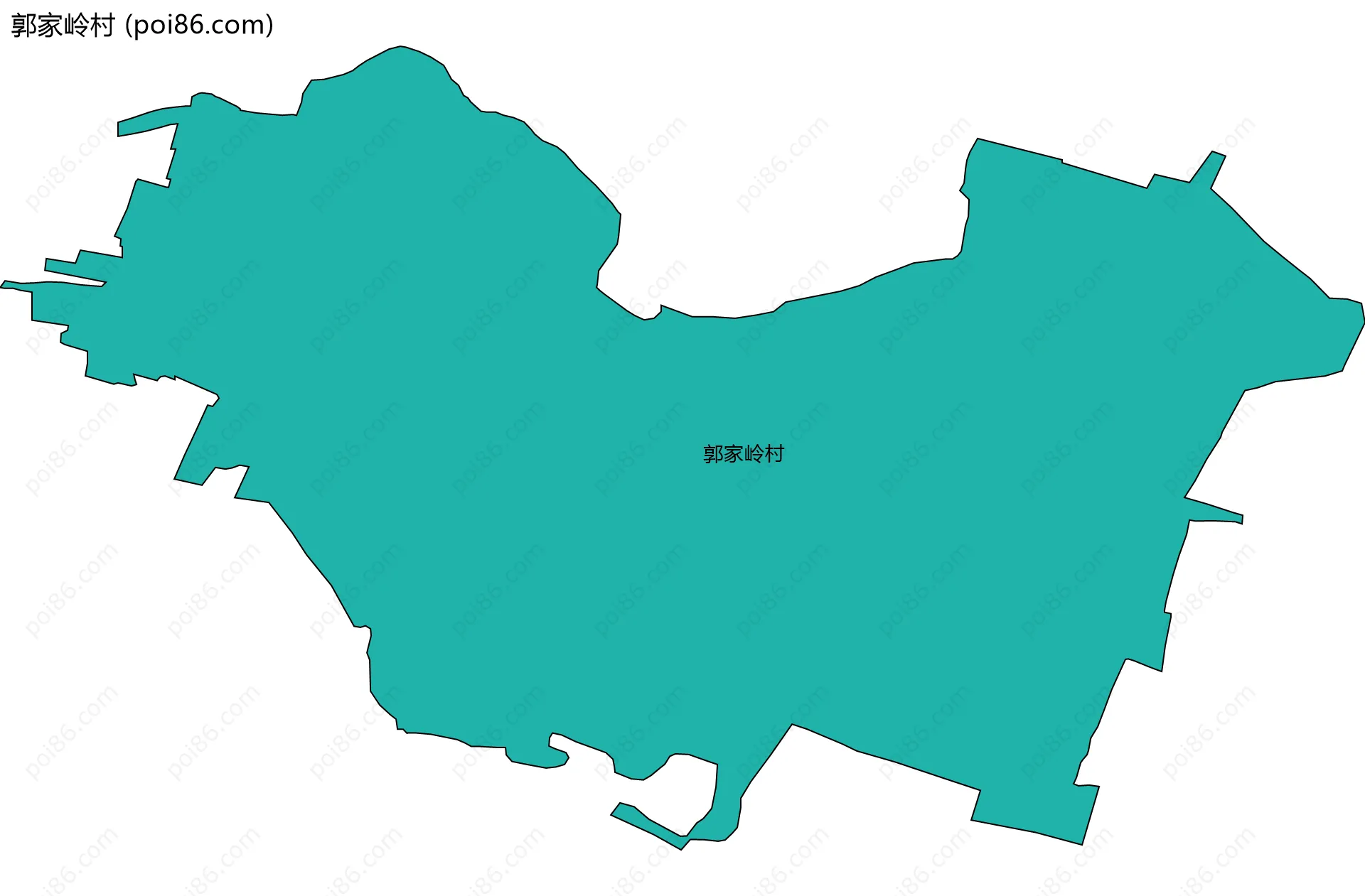 郭家岭村边界地图