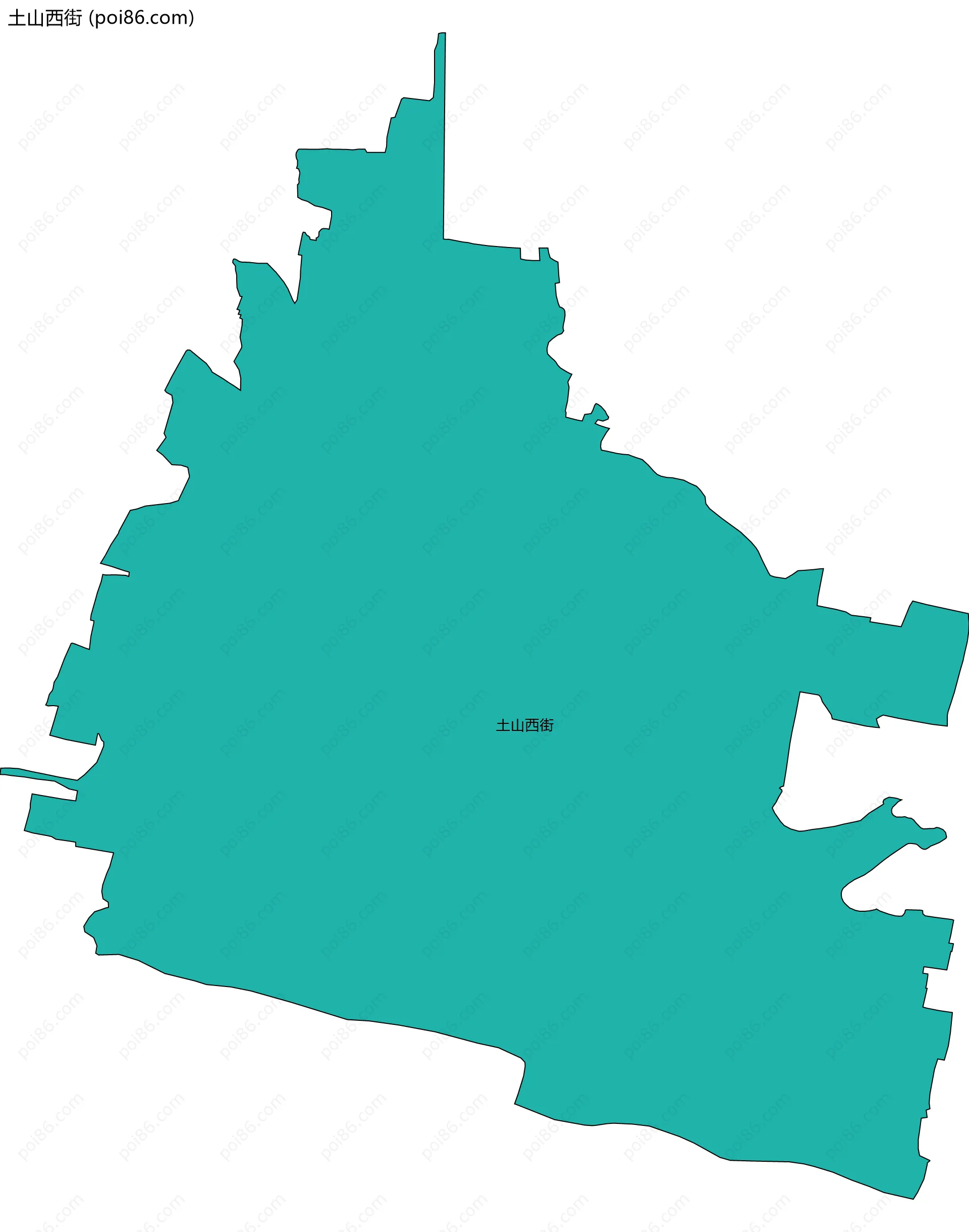 土山西街边界地图