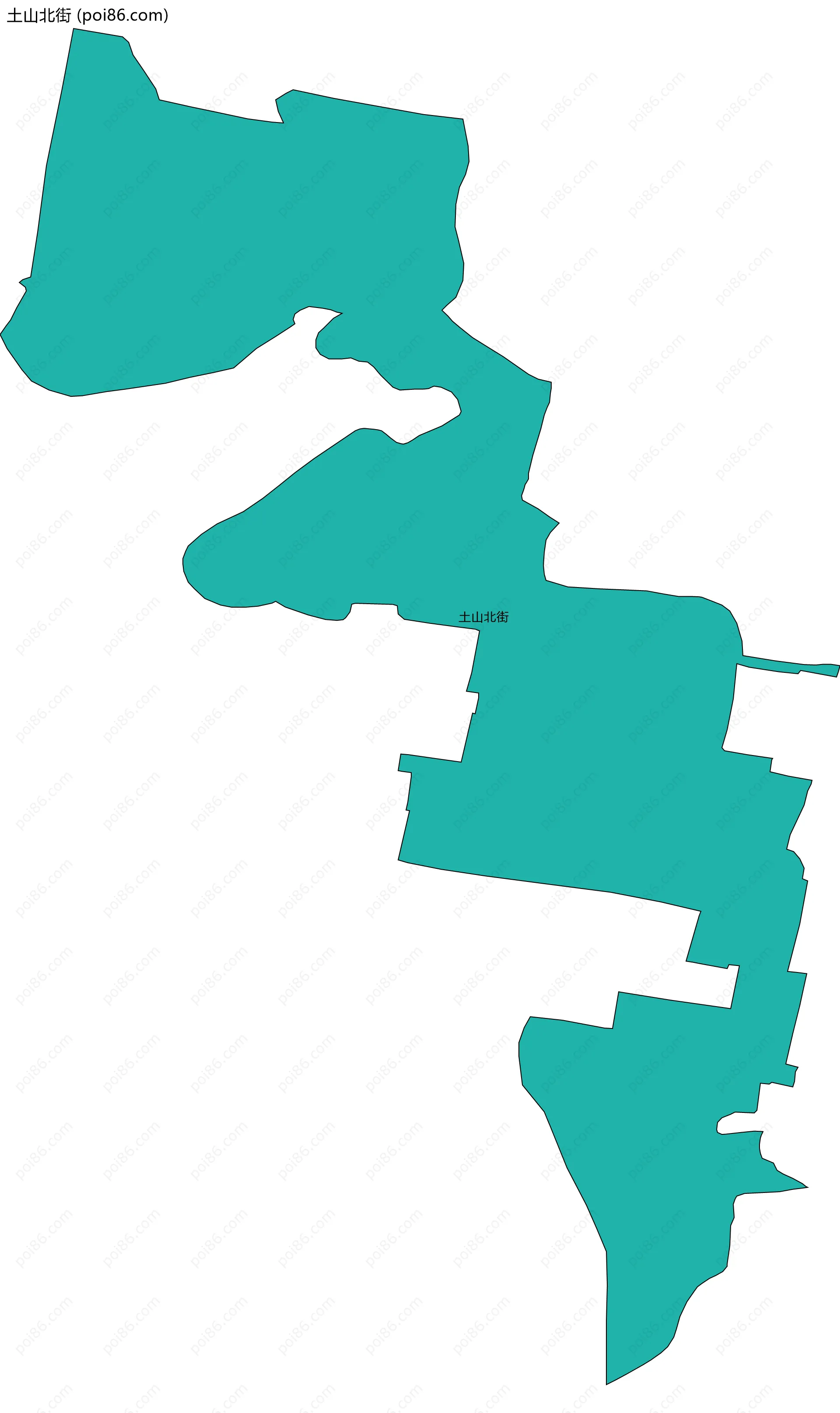 土山北街边界地图
