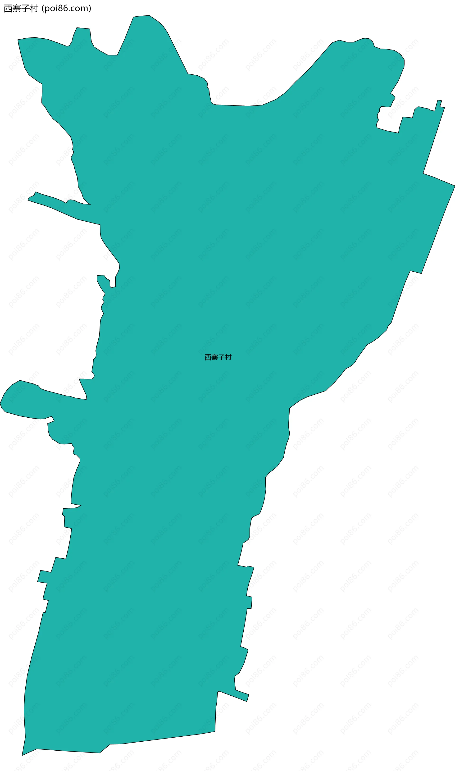 西寨子村边界地图