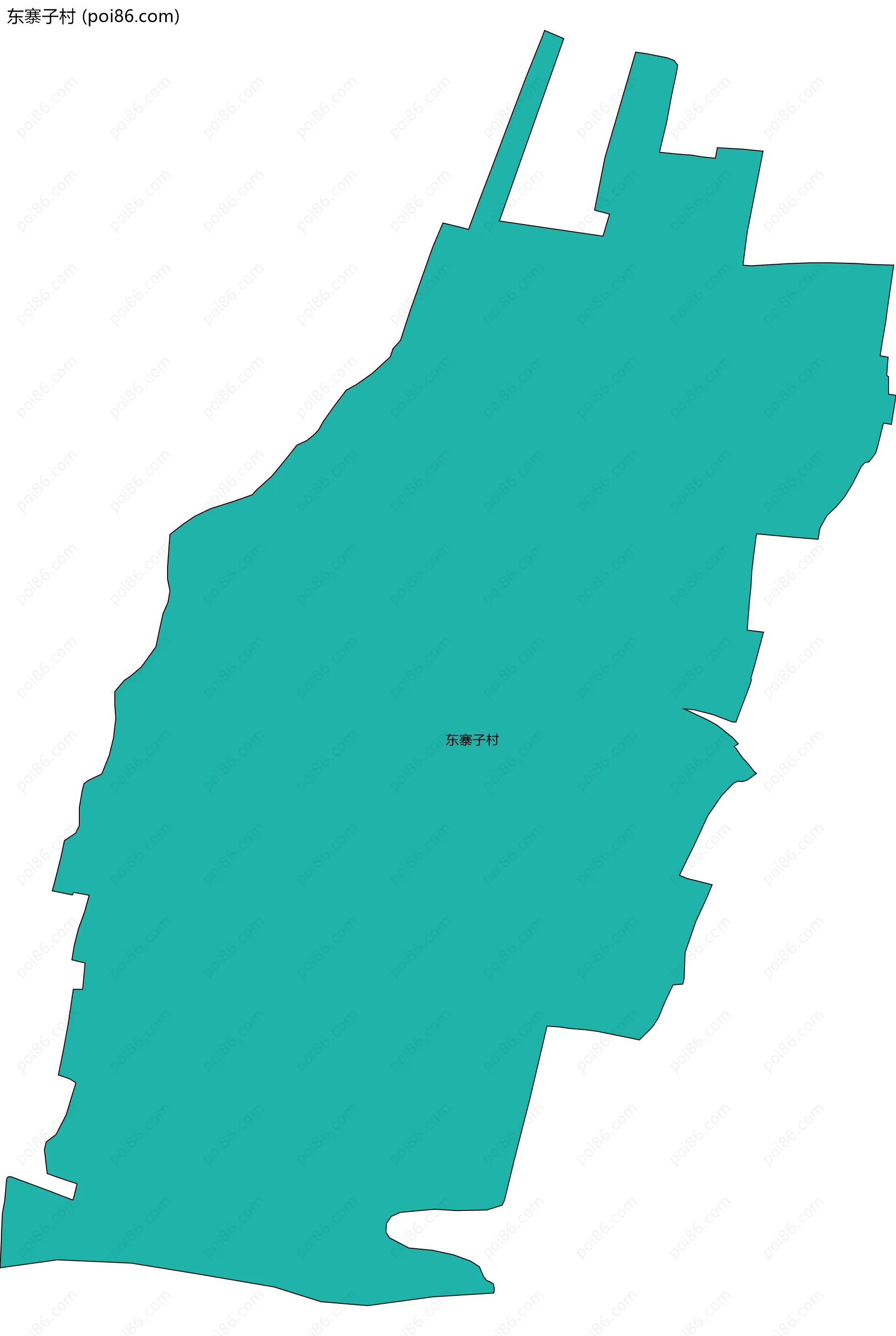 东寨子村边界地图