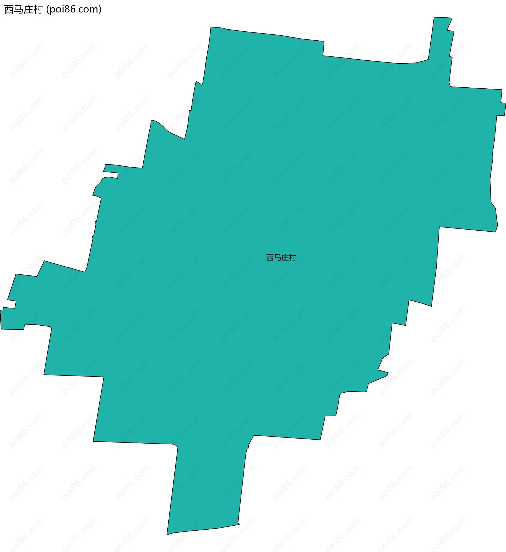 西马庄村边界地图