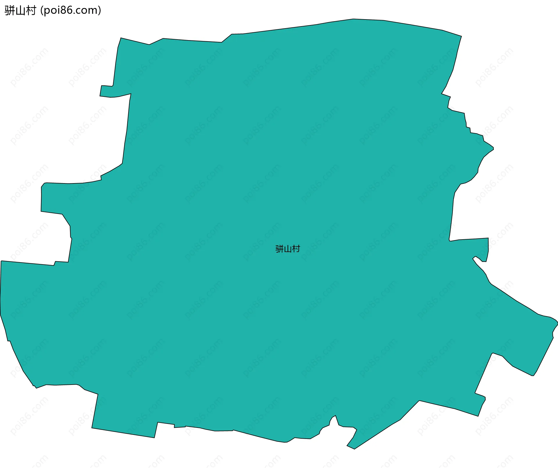 骈山村边界地图