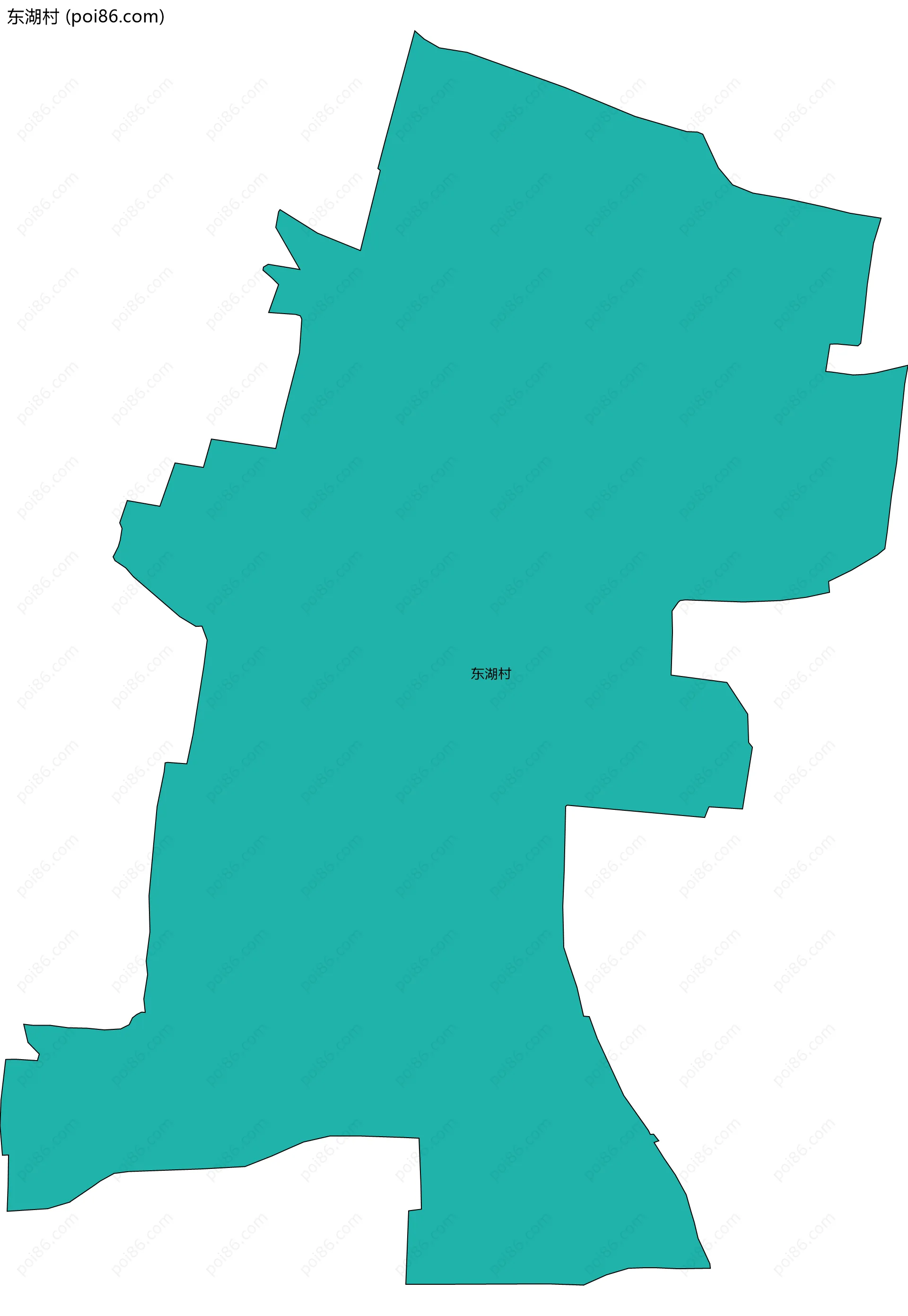 东湖村边界地图