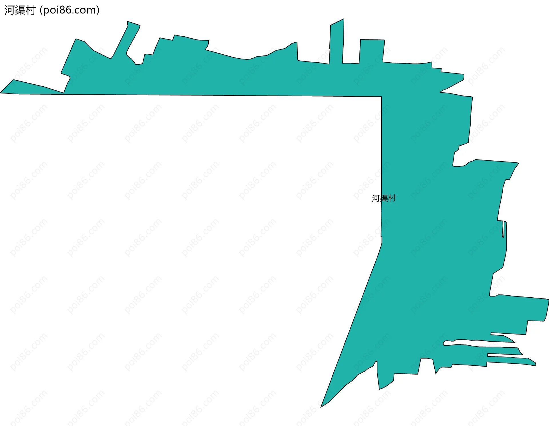 河渠村边界地图