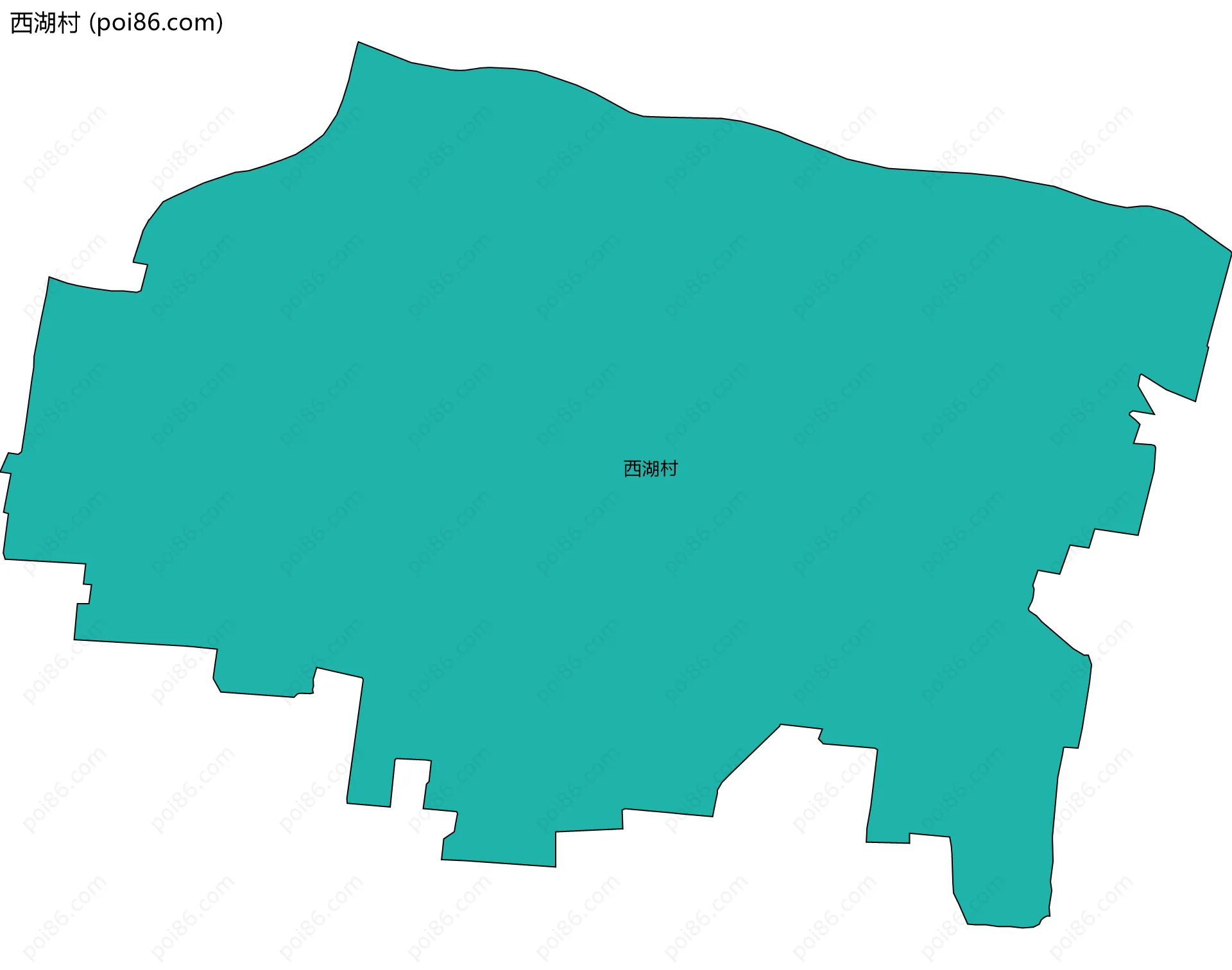 西湖村边界地图