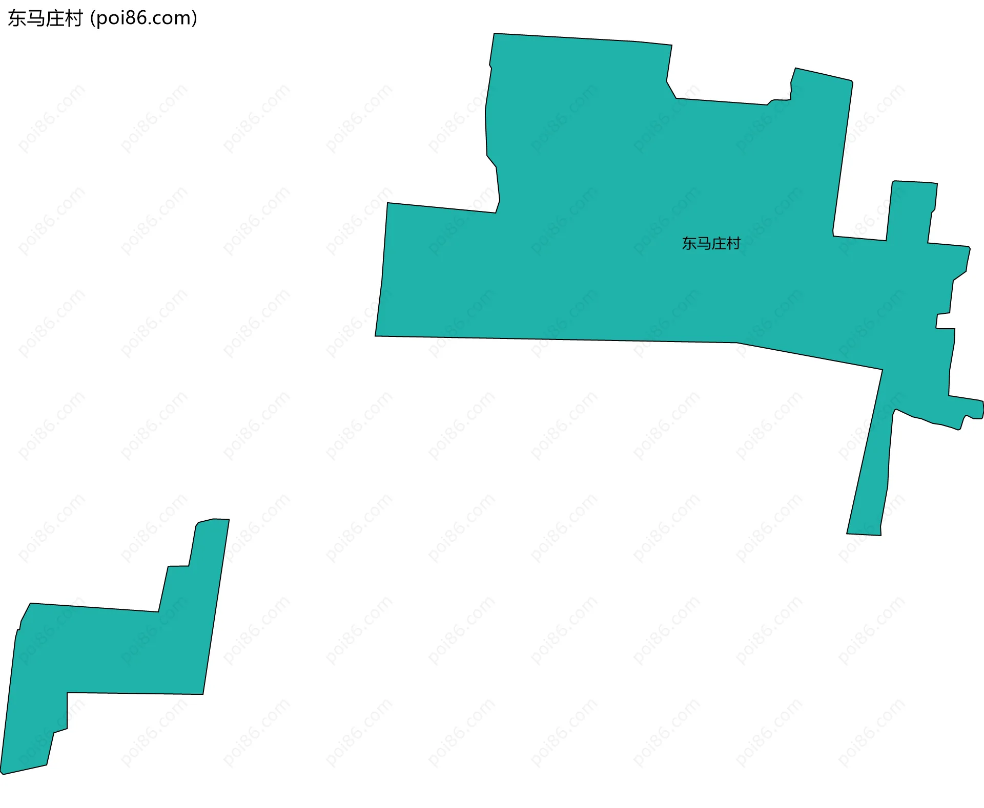 东马庄村边界地图