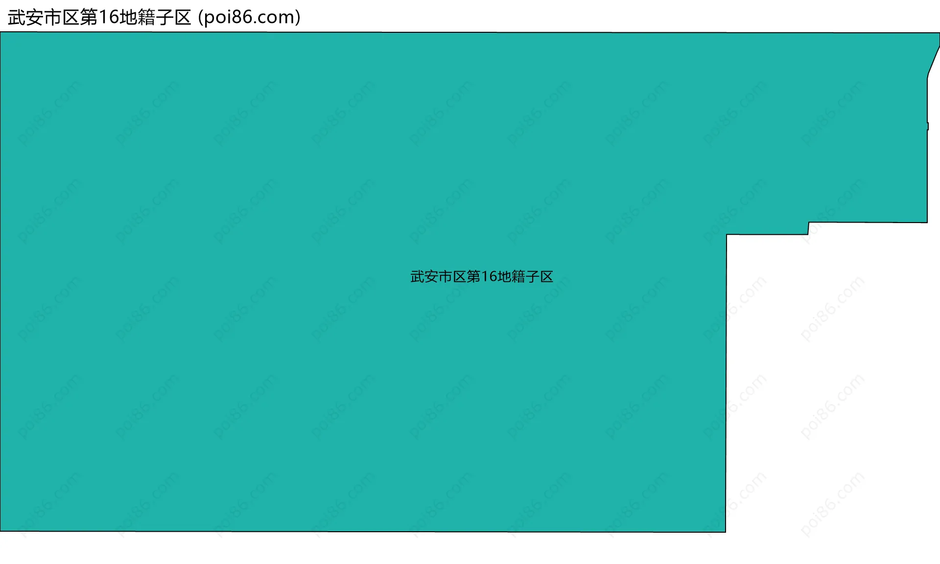 武安市区第16地籍子区边界地图