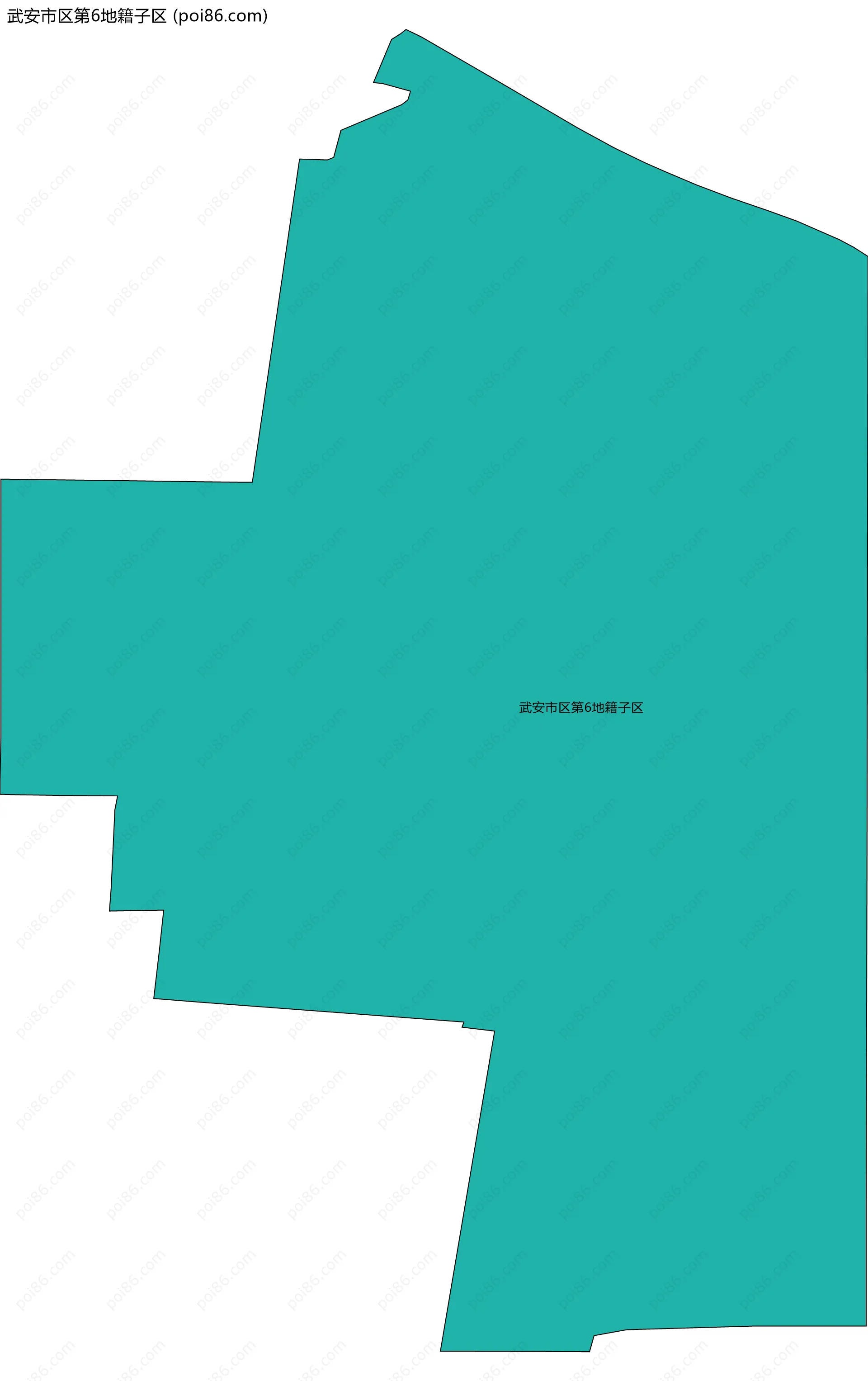 武安市区第6地籍子区边界地图