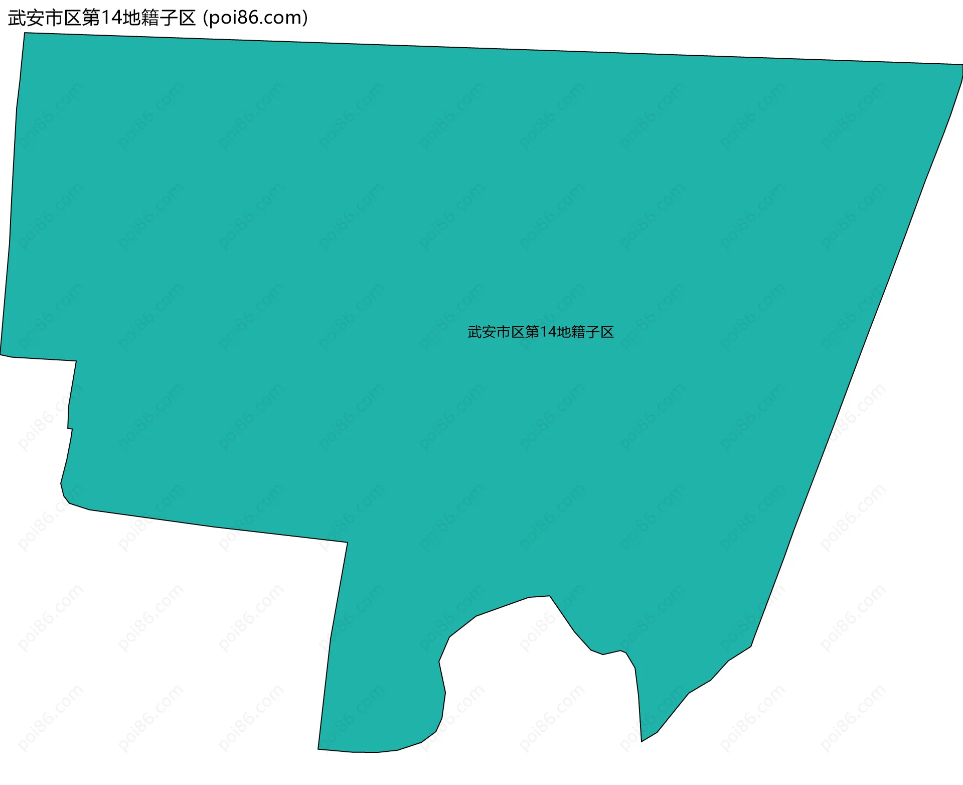 武安市区第14地籍子区边界地图