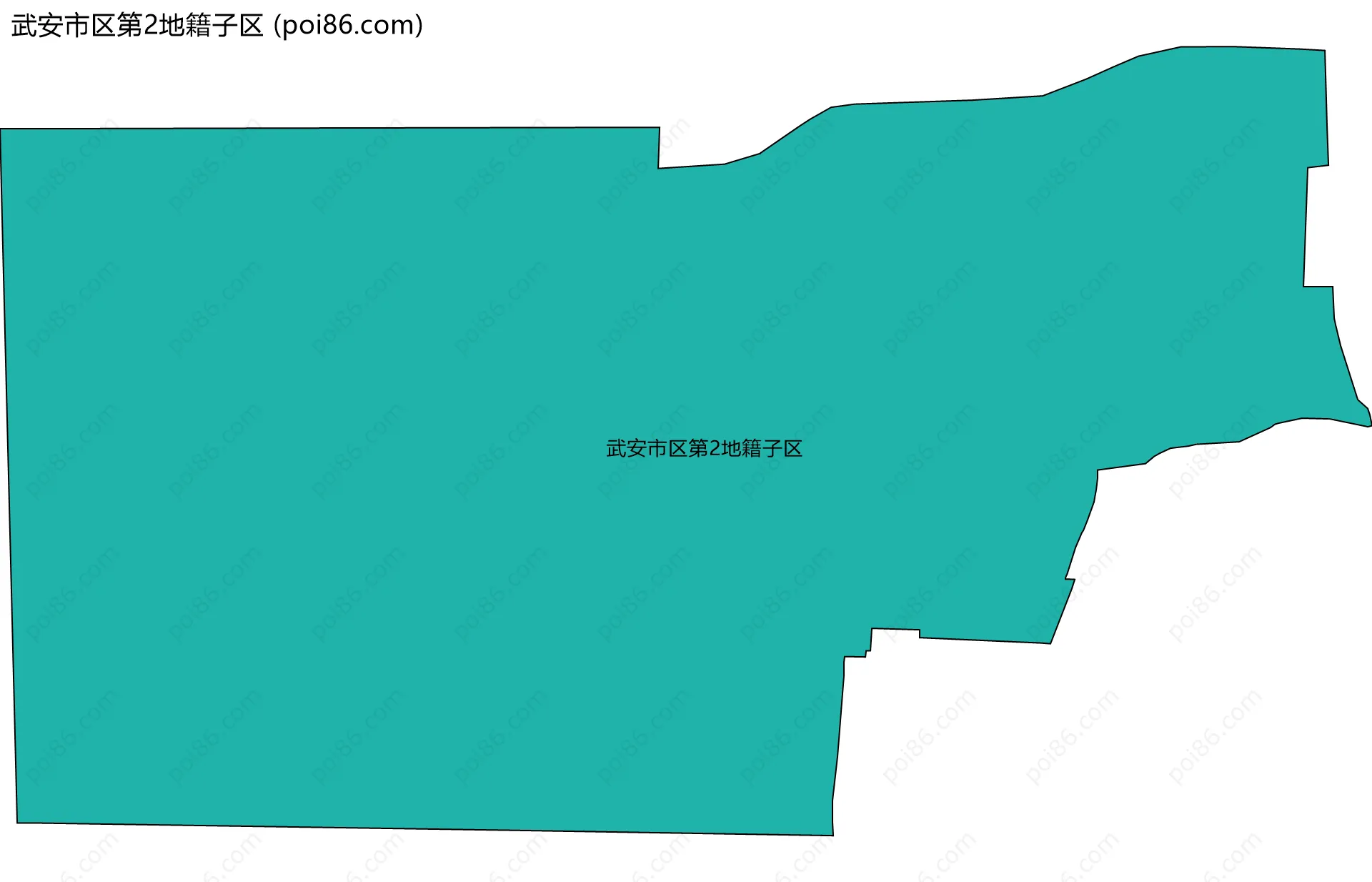 武安市区第2地籍子区边界地图