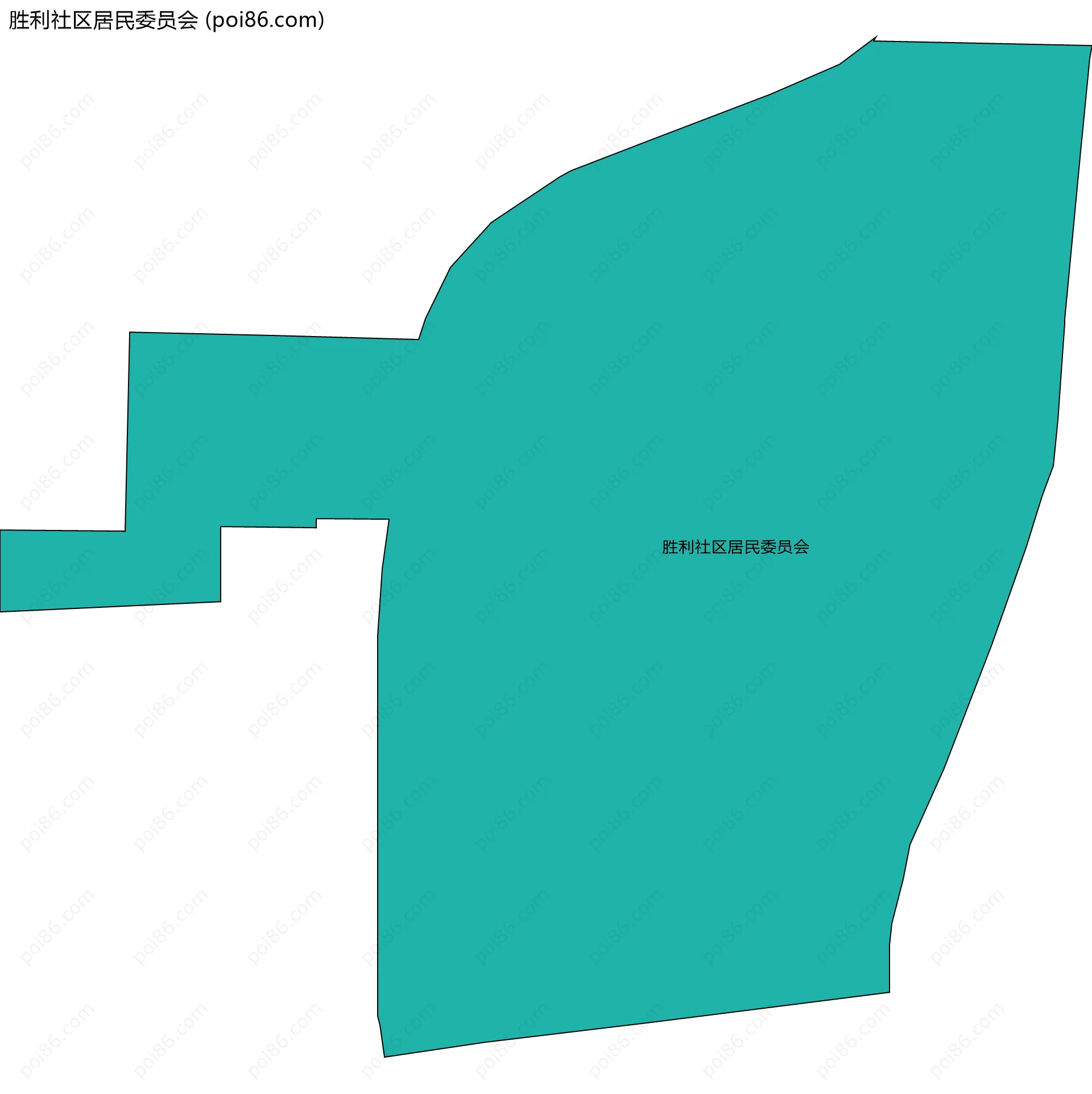 胜利社区居民委员会边界地图