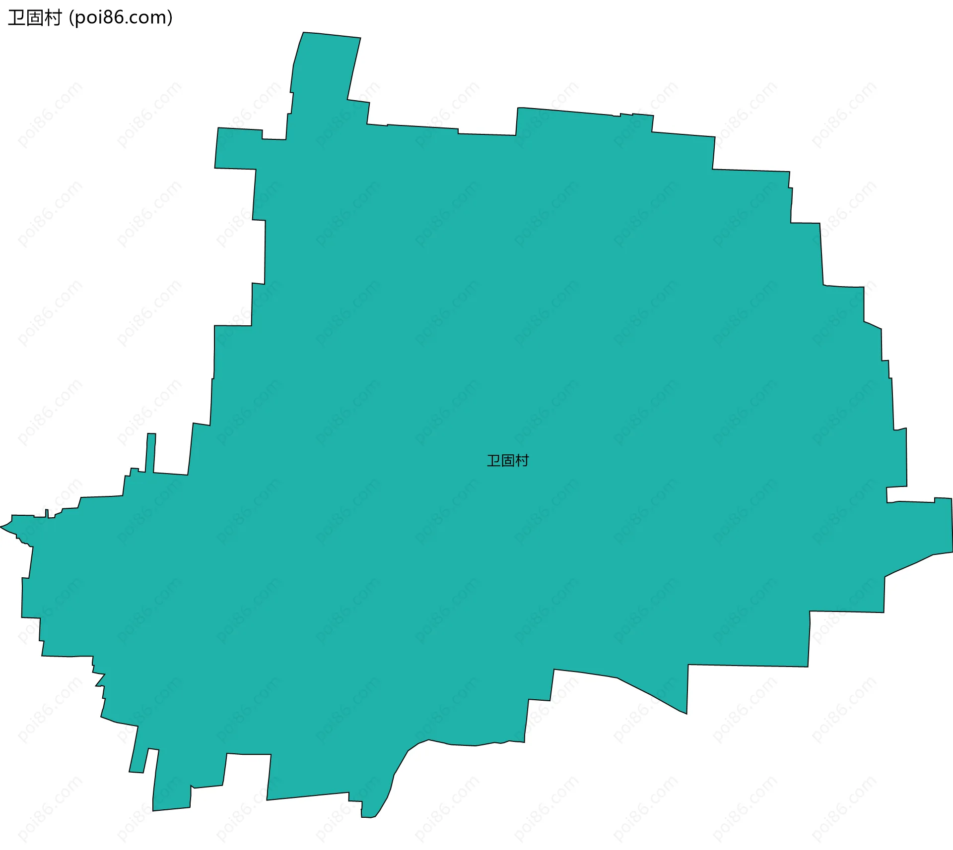 卫固村边界地图