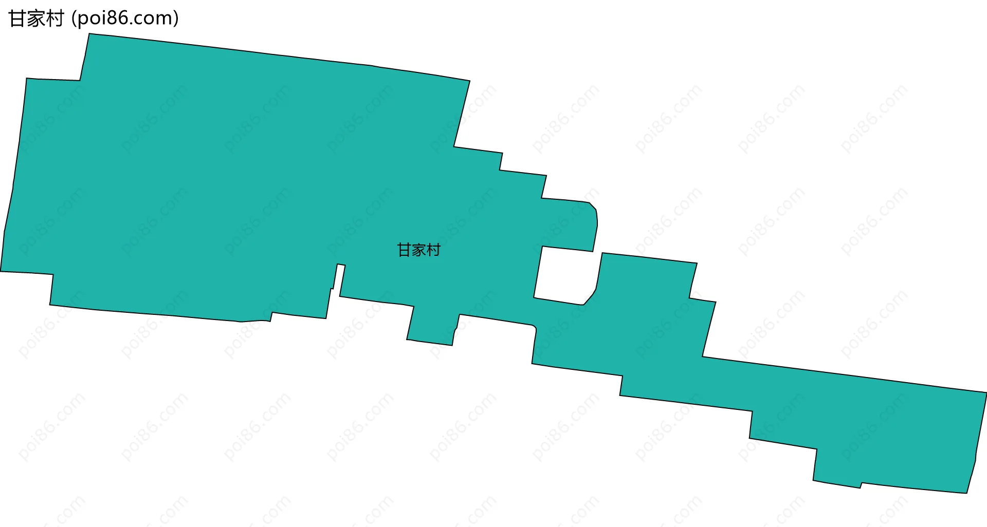 甘家村边界地图