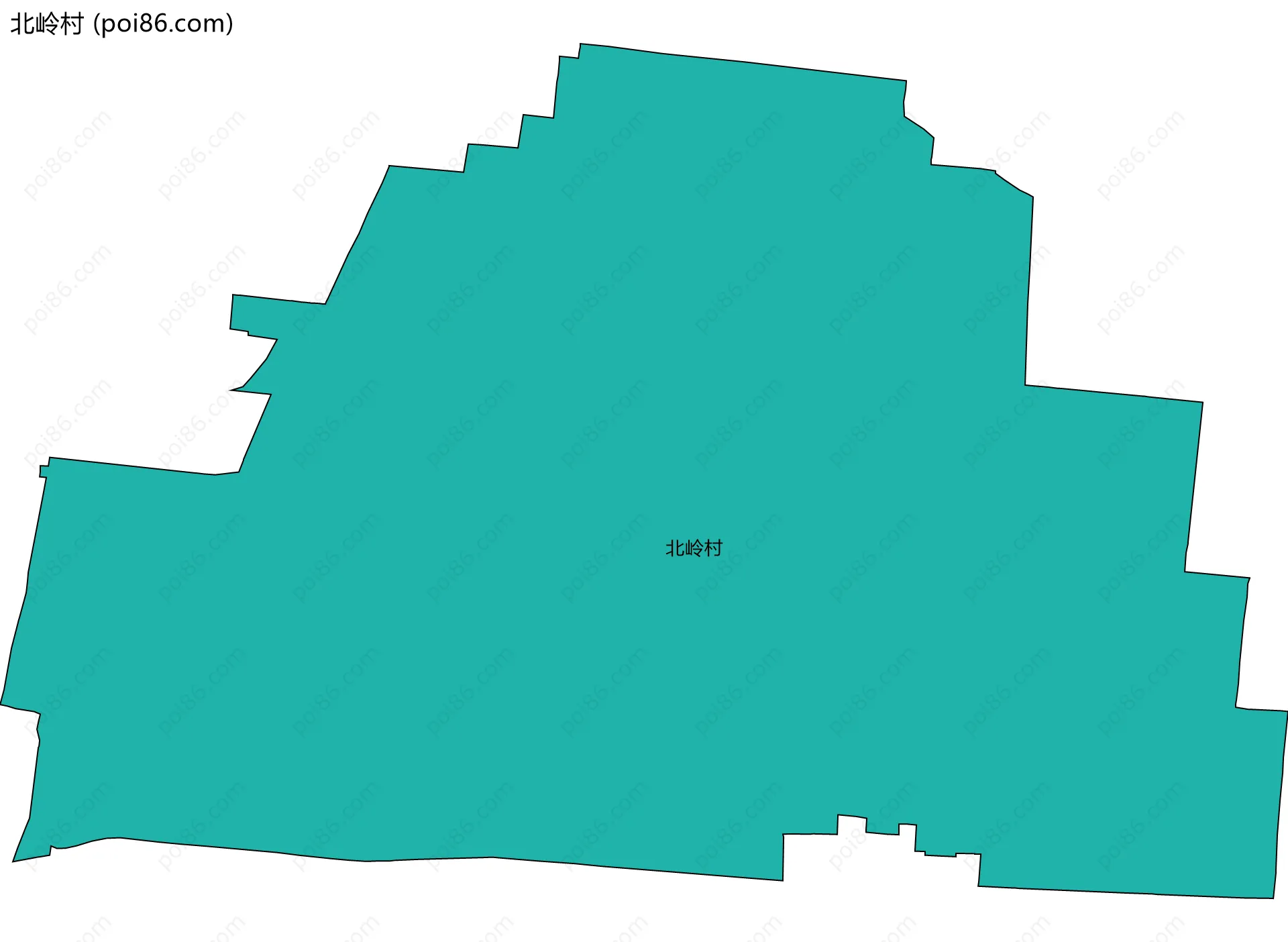北岭村边界地图
